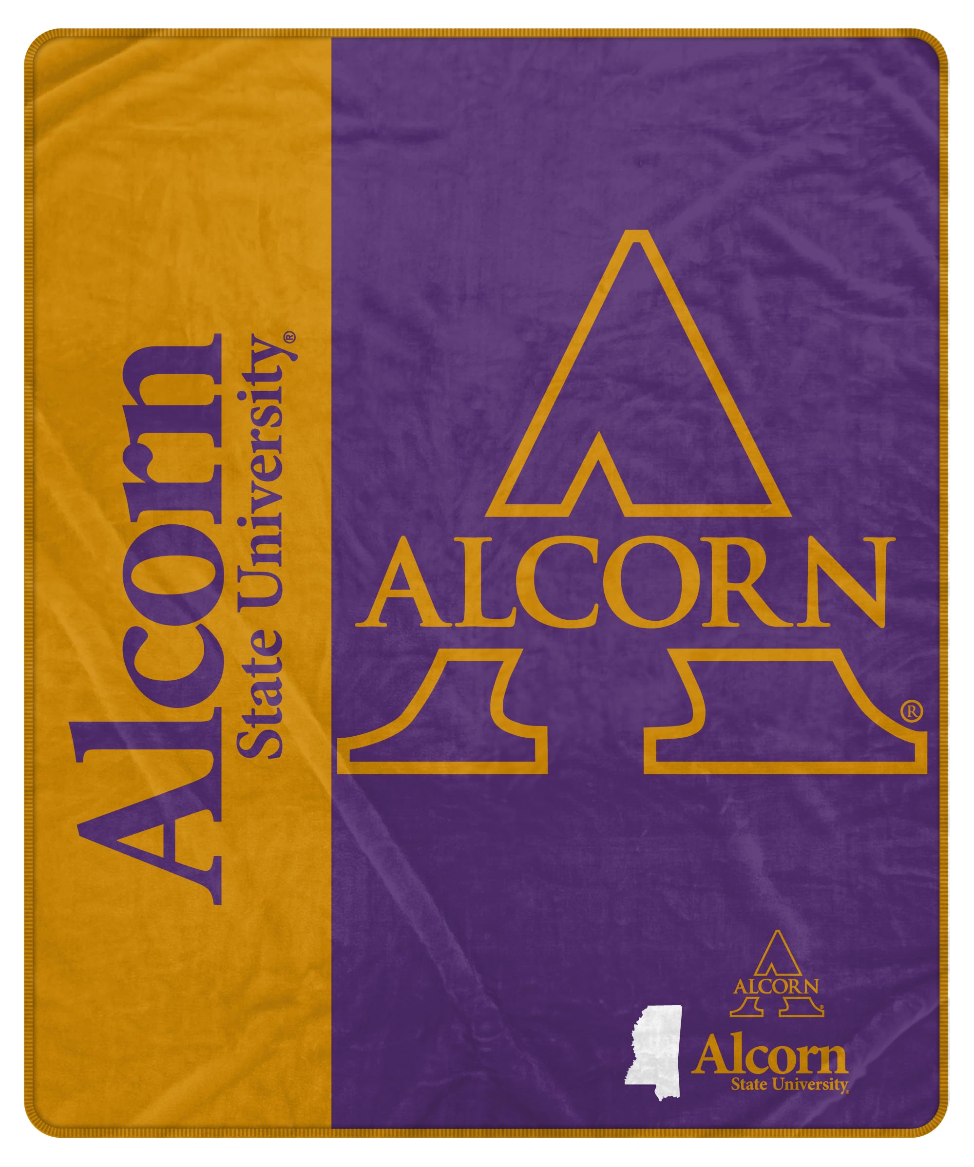Proformance Home NCAA Alcorn State Braves Endzone Ultra Soft Tailgate Throw - Sports Gifts, Sports Memorabilia, Sports Collectibles, Fan Shop