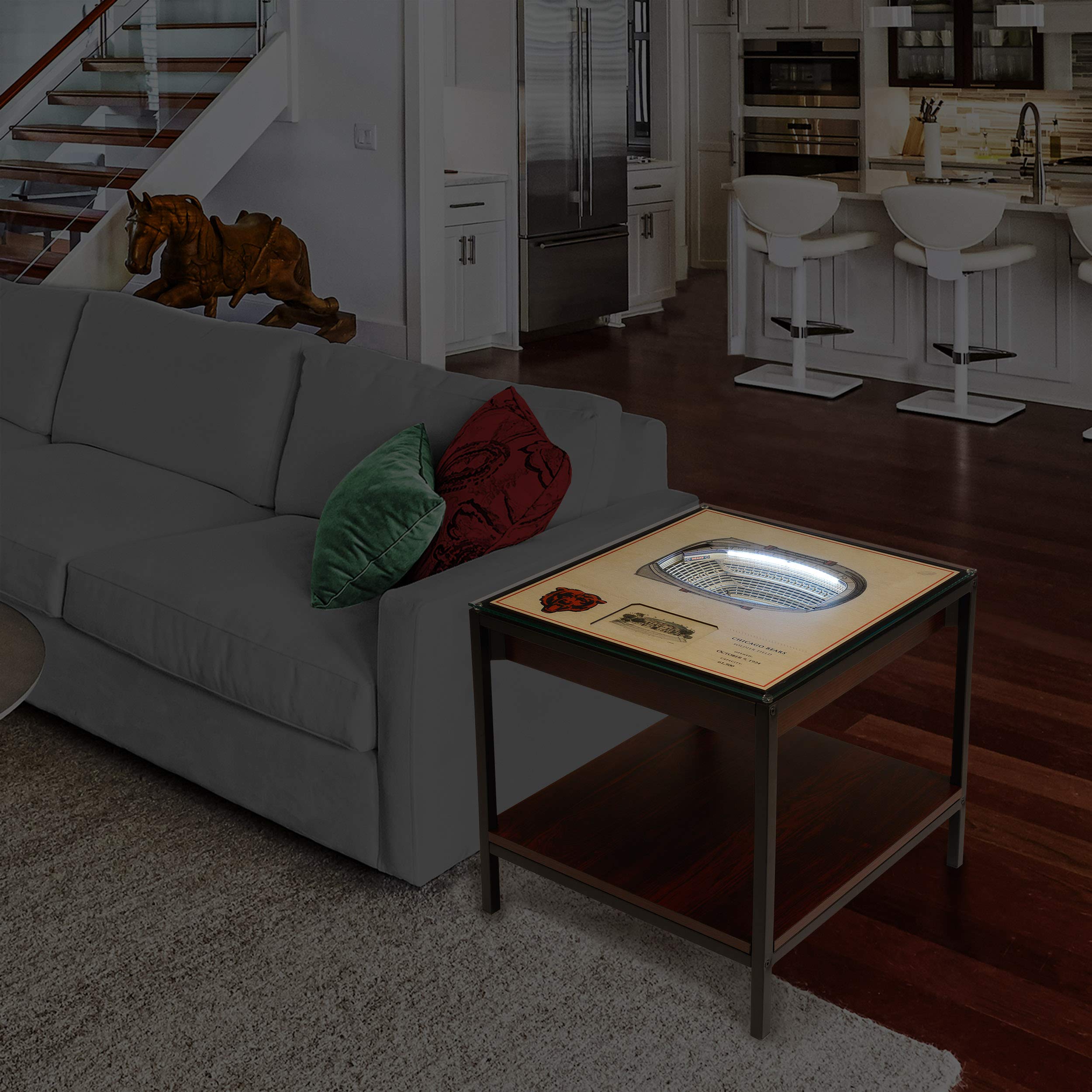YouTheFan NFL Chicago Bears 25-Layer StadiumView Lighted End Table - Sports Collectibles, Sports Memorabilia, Sports Fan Shop, Sports Gifts