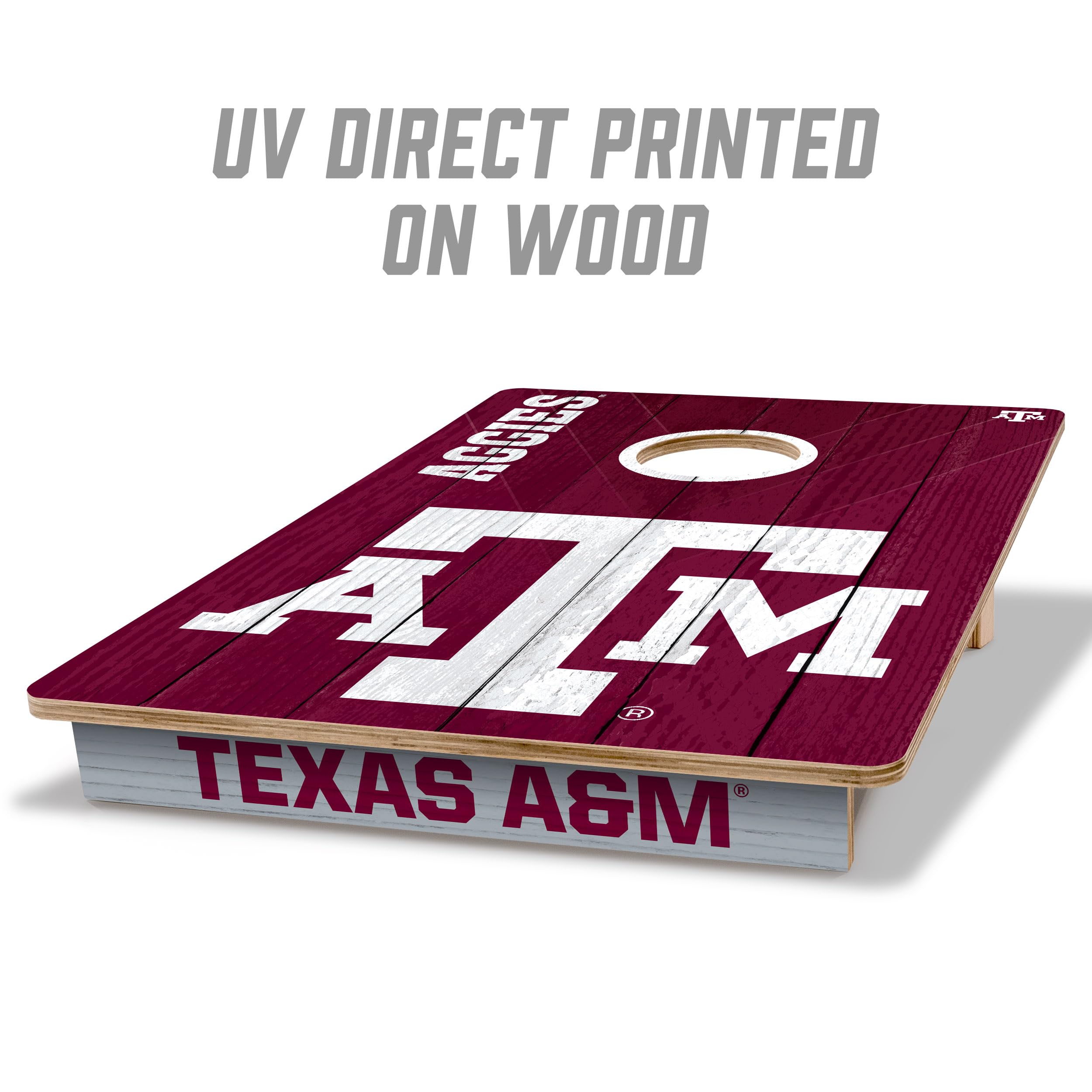 YouTheFan NCAA Texas A&M Aggies 2’ x 3’ Wood Cornhole Game with Logo Bags - Sports Collectibles, Sports Memorabilia, Sports Fan Shop, Sports Gifts