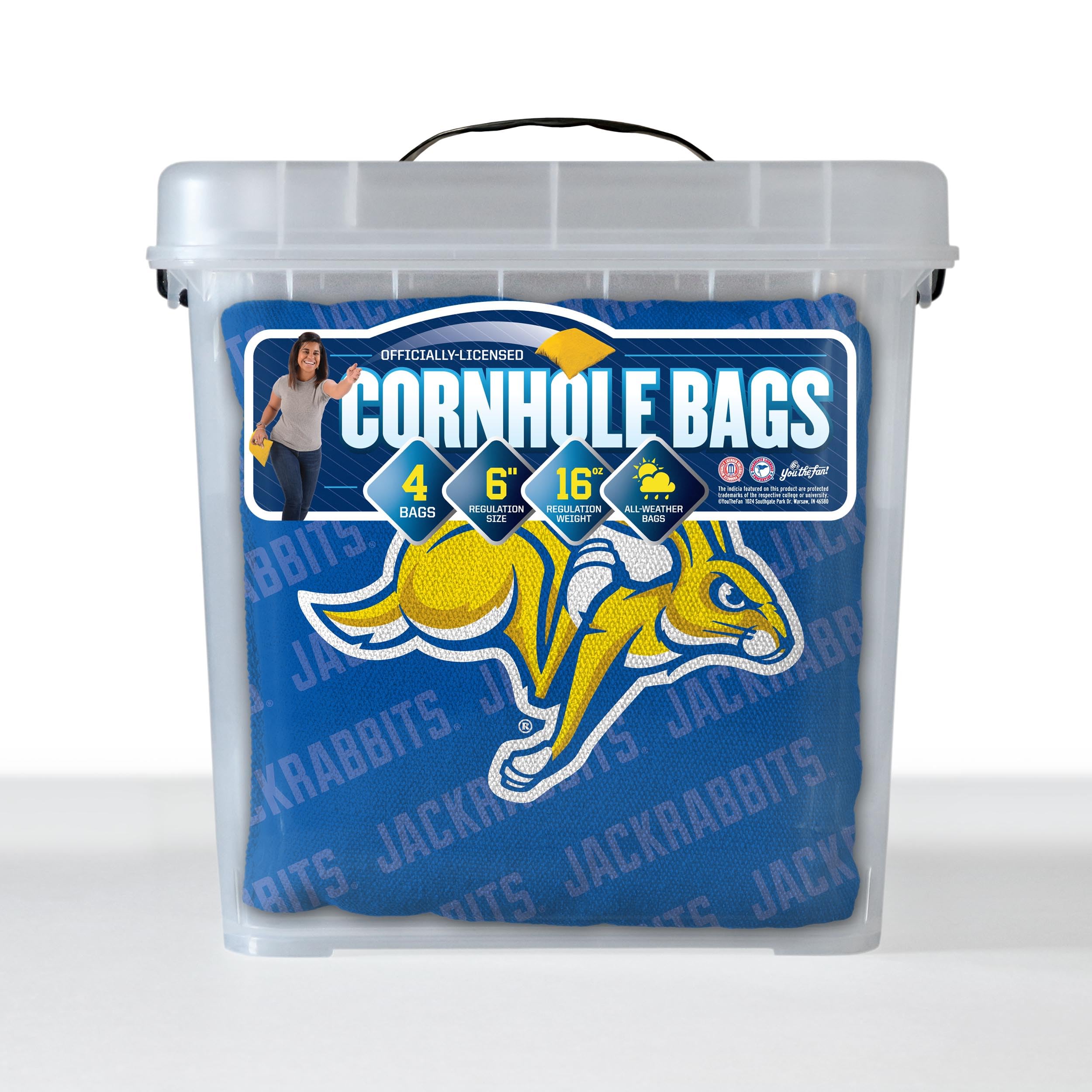 YouTheFan NCAA South Dakota State Jackrabbits Cornhole Bags - 4PK - Blue - Sports Gifts, Sports Memorabilia, Sports Collectibles, Fan Shop