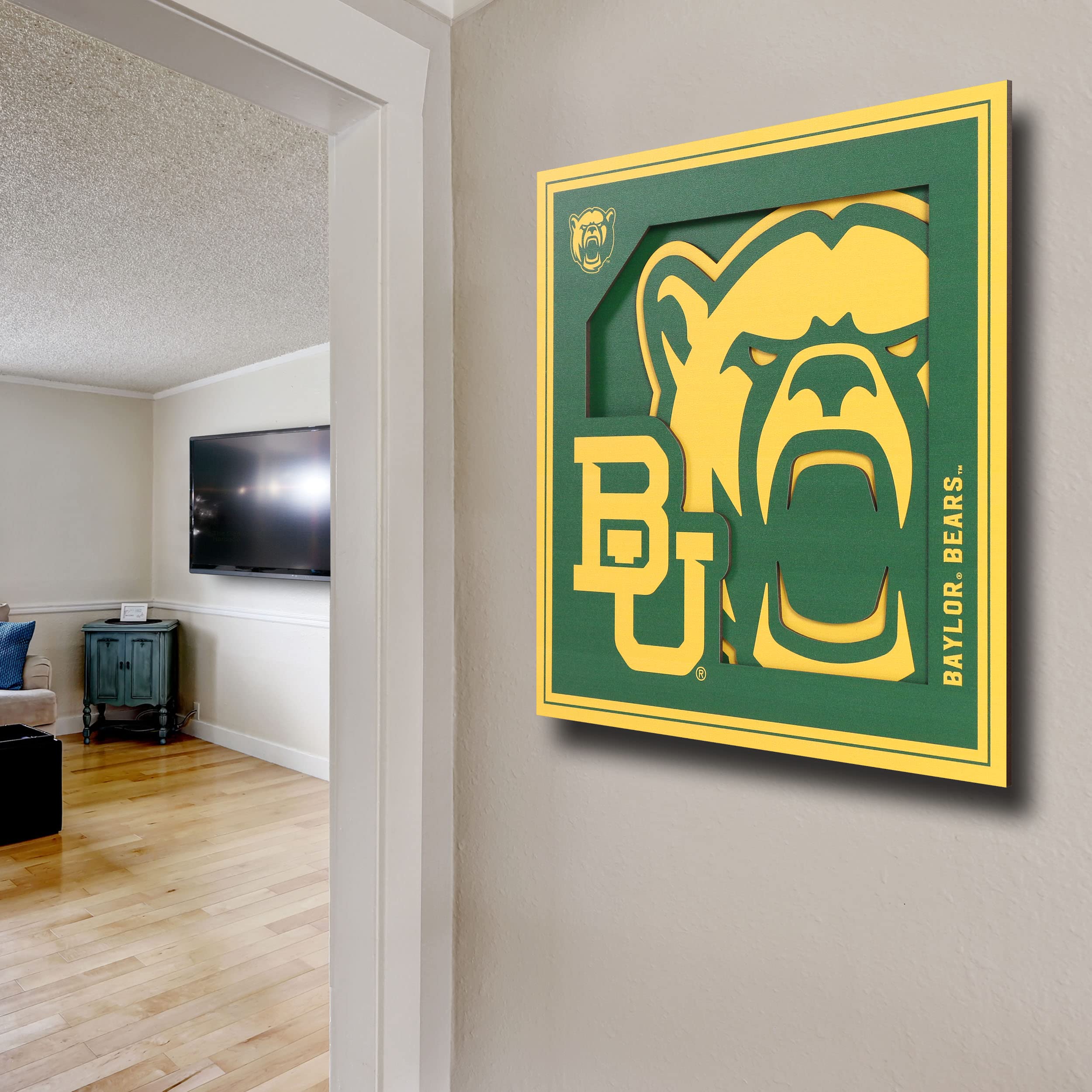 YouTheFan NCAA Baylor Bears 3D Logo Series Wall Art - 12x12 - Sports Collectibles, Sports Memorabilia, Sports Fan Shop, Sports Gifts