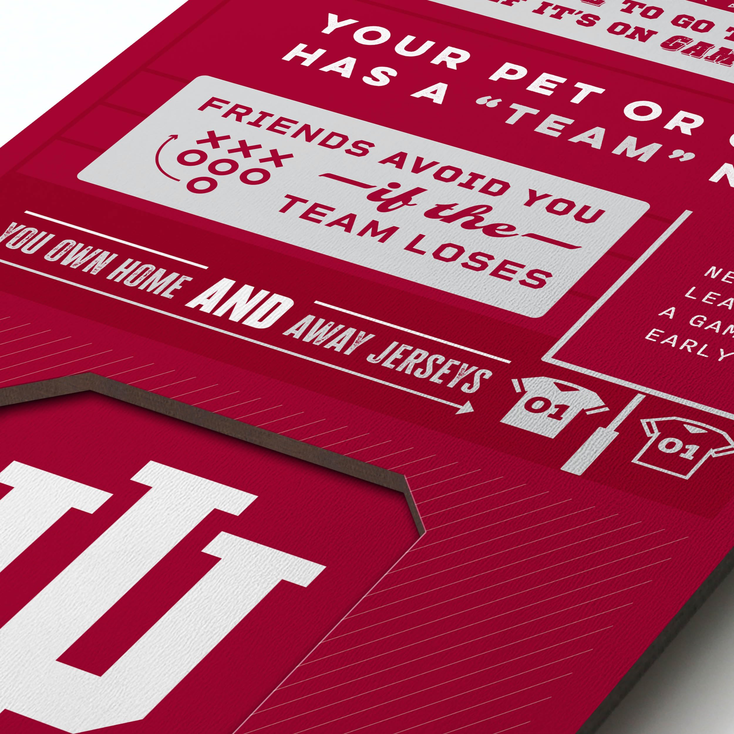 YouTheFan Officially-licensed NCAA Indiana Hoosiers 6x19 Top 10 Signs Banner - humorous descriptions - fun sports fan phrases, original design, indoor team wall decor fan gift - Sports Collectibles, Sports Memorabilia, Sports Fan Shop, Sports Gifts