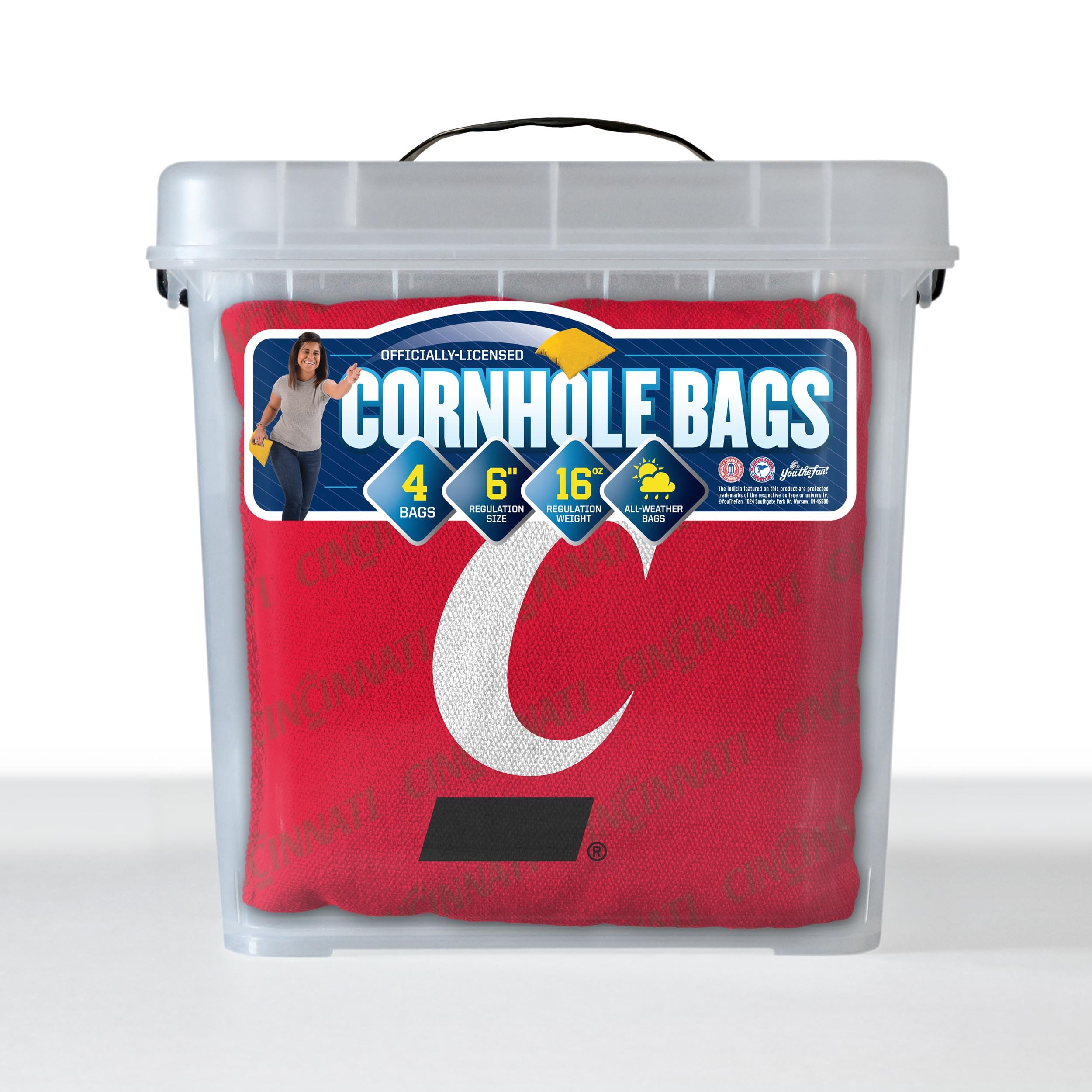 YouTheFan NCAA Cincinnati Bearcats Cornhole Bags - 4PK - Red - Sports Collectibles, Sports Memorabilia, Sports Fan Shop, Sports Gifts