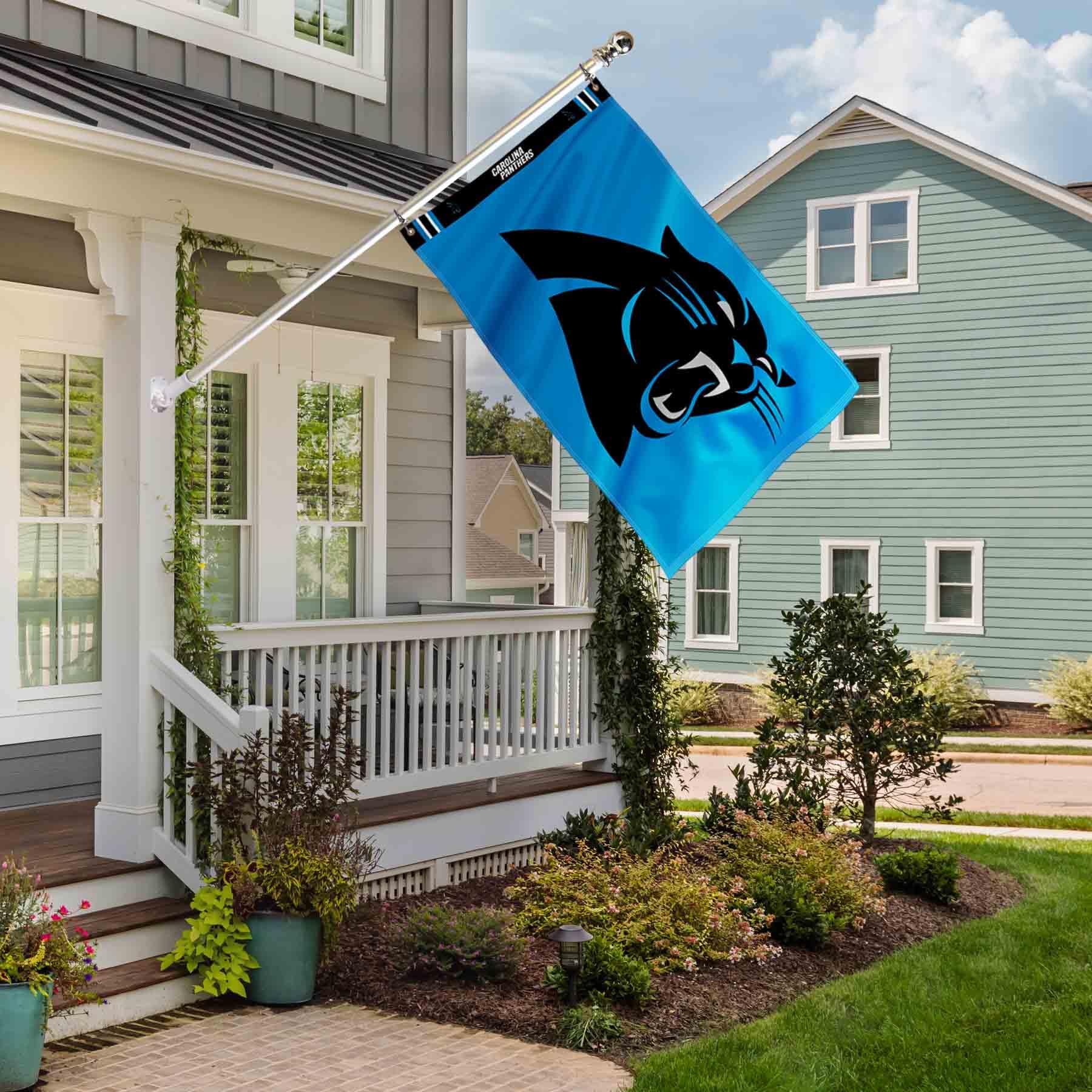 WinCraft Carolina Panthers Printed Header 3x5 Foot Banner Flag - Sports Collectibles, Sports Memorabilia, Sports Fan Shop, Sports Gifts