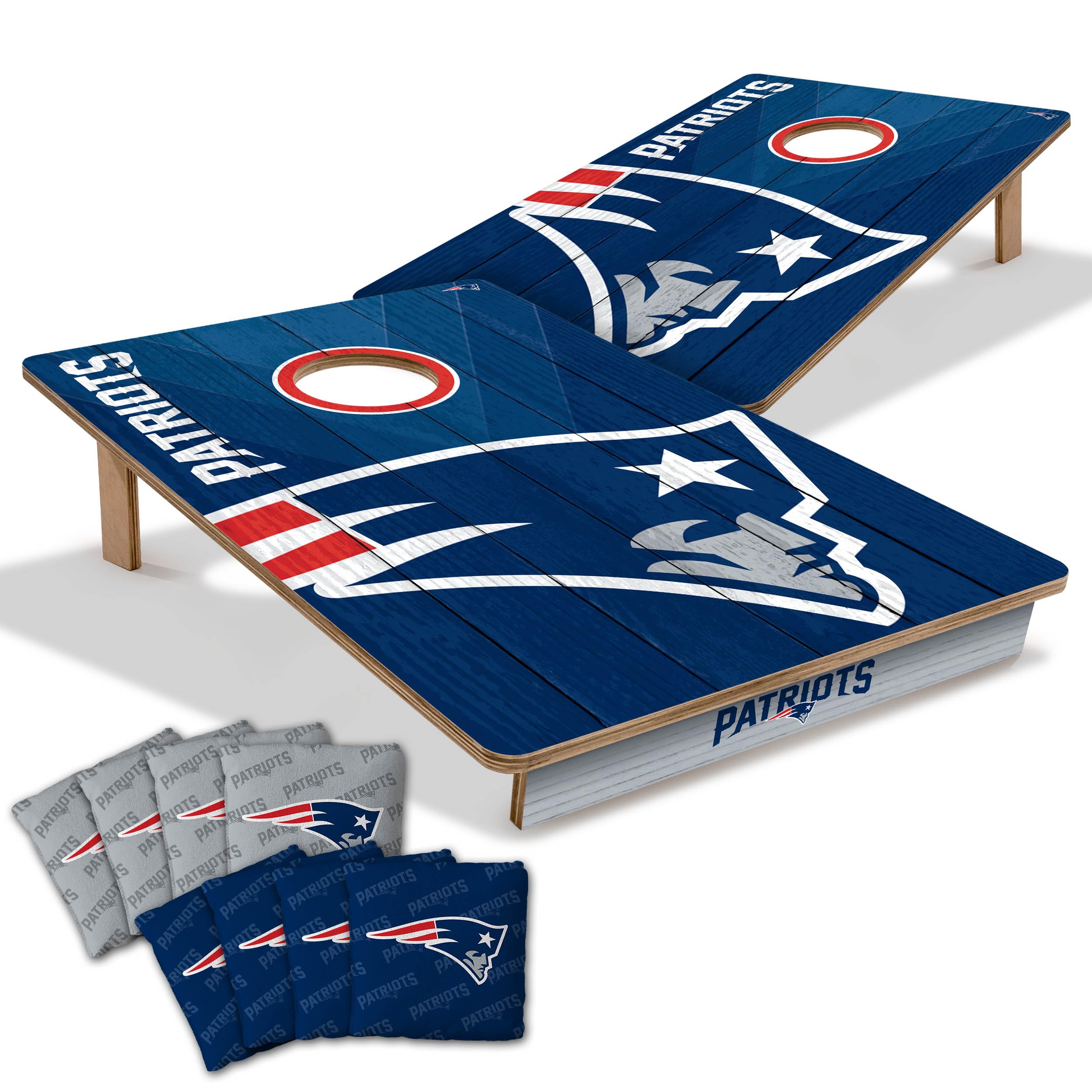 YouTheFan NFL New England Patriots 2’ x 3’ Wood Cornhole Game with Logo Bags - Sports Collectibles, Sports Memorabilia, Sports Fan Shop, Sports Gifts