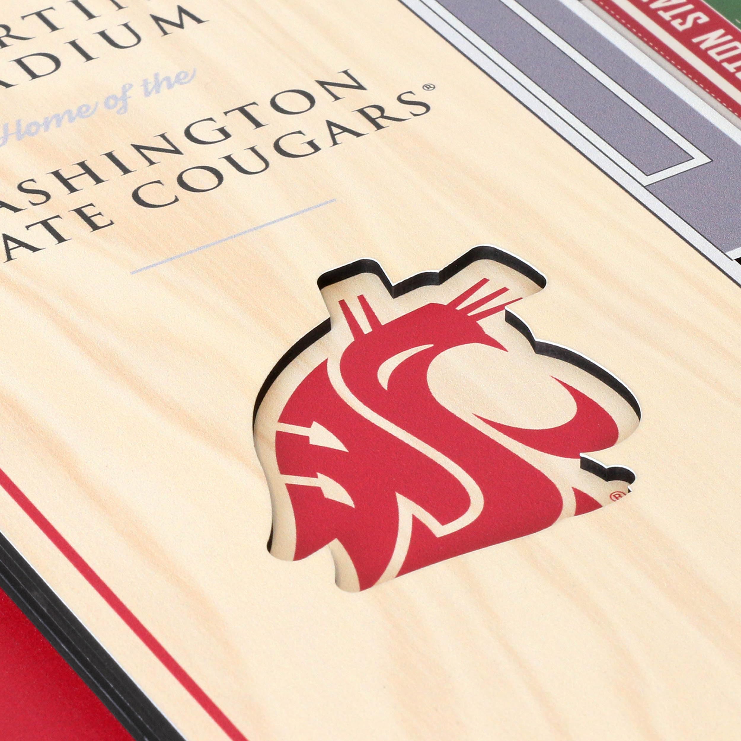YouTheFan NCAA Washington State Cougars 5-Layer StadiumView 3D Wall Art - Martin Stadium - Sports Collectibles, Sports Memorabilia, Sports Fan Shop, Sports Gifts