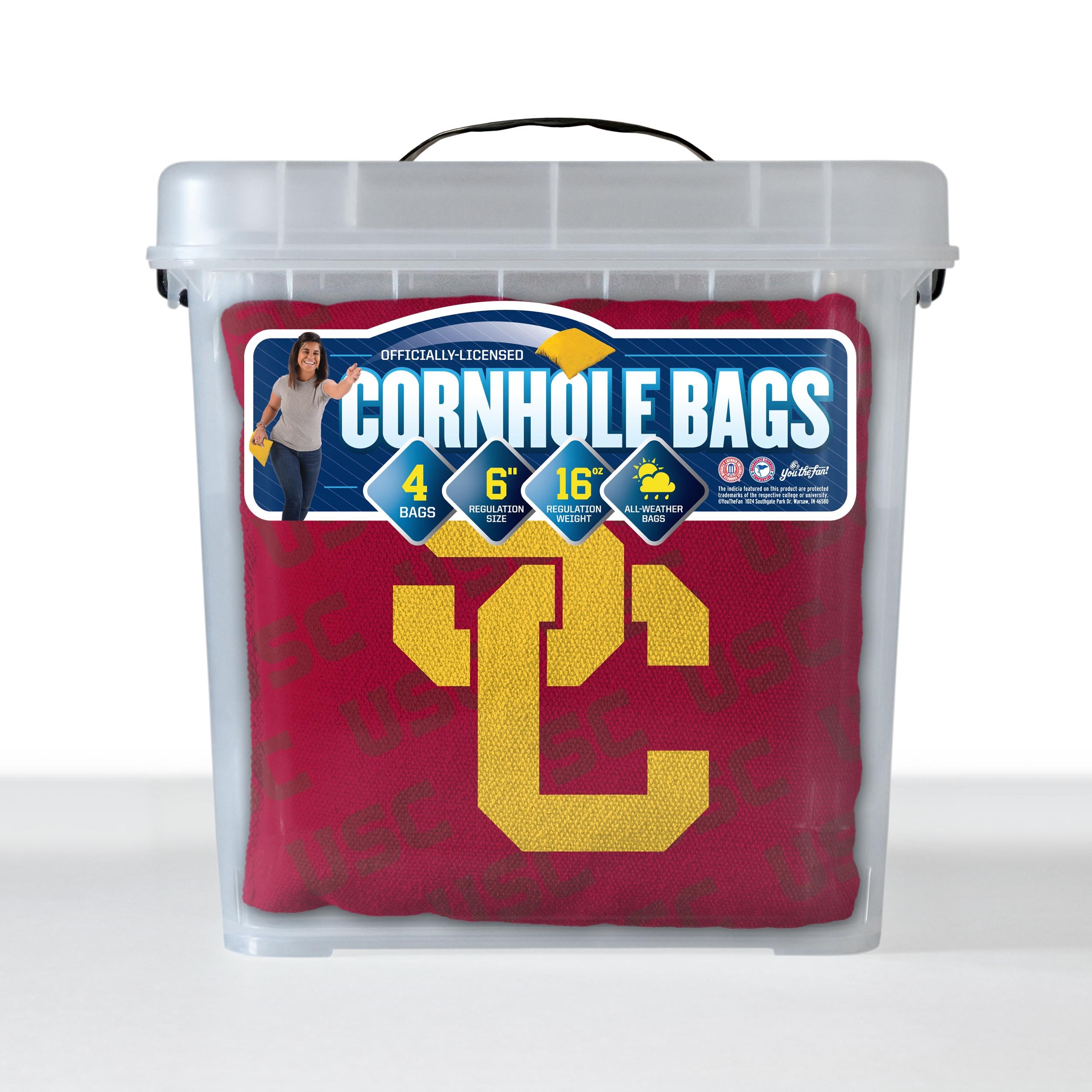 YouTheFan NCAA USC Trojans Cornhole Bags - 4PK - Red - Sports Collectibles, Sports Memorabilia, Sports Fan Shop, Sports Gifts