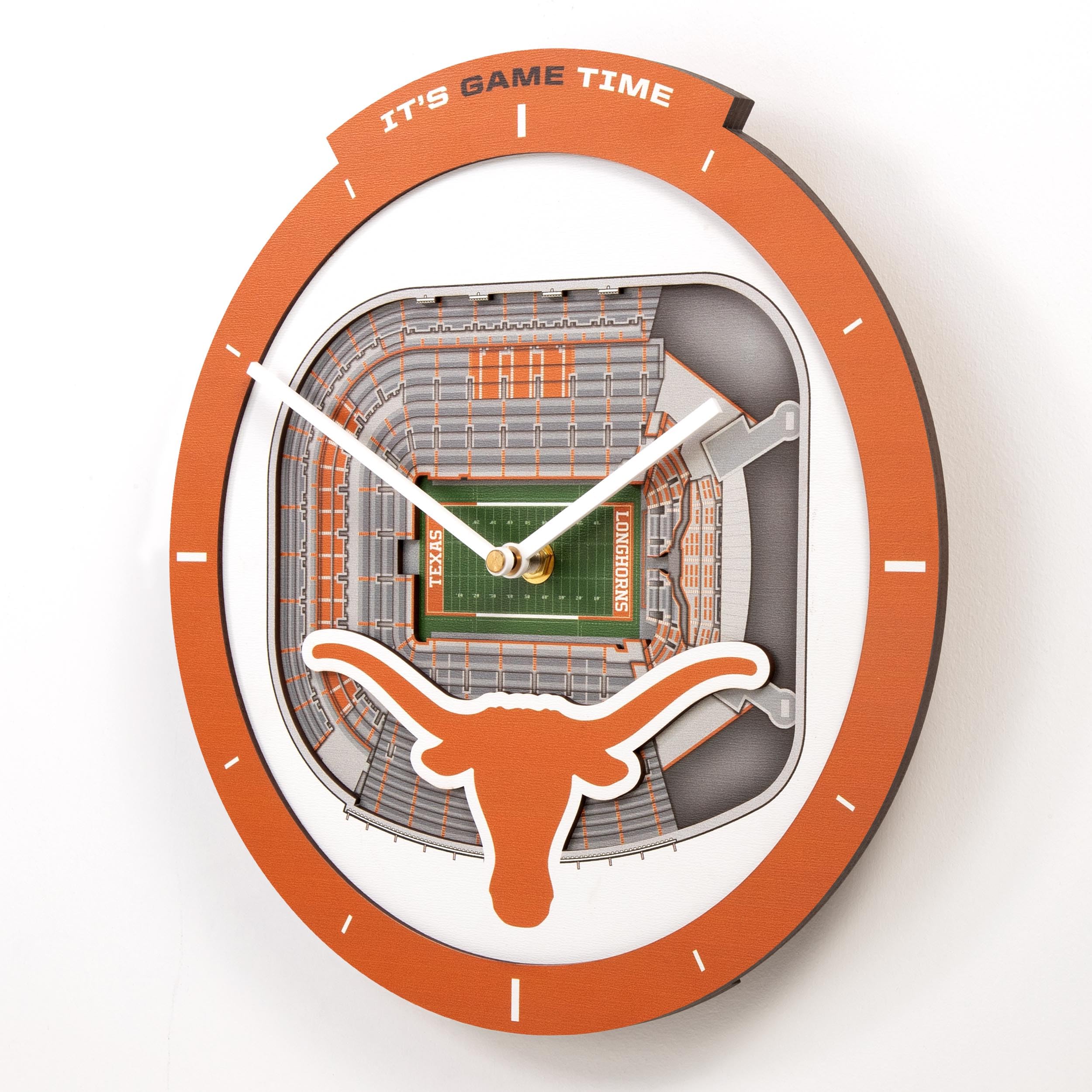 YouTheFan NCAA Texas Longhorns 3D StadiumView Clock - Sports Collectibles, Sports Memorabilia, Sports Fan Shop, Sports Gifts