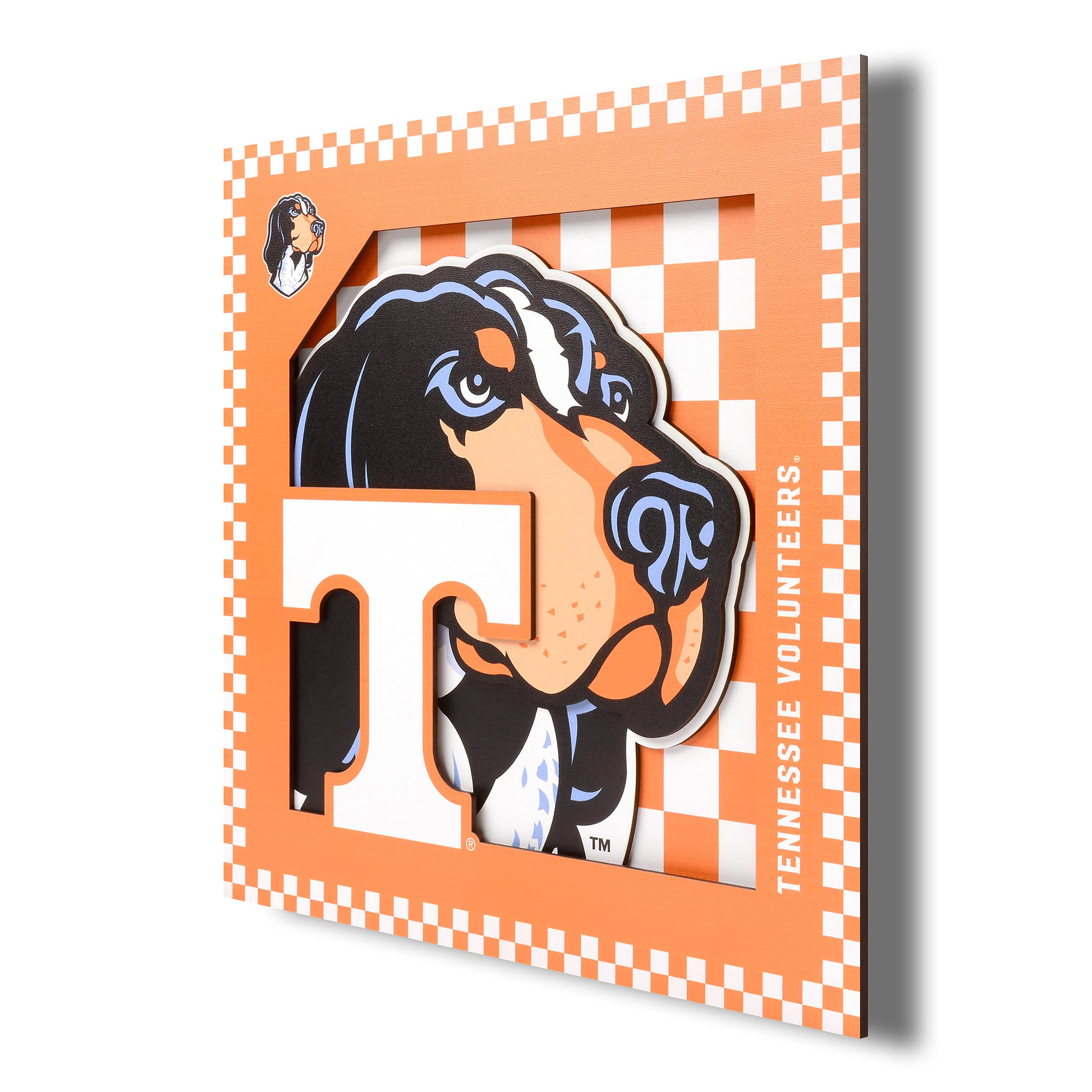 YouTheFan NCAA Tennessee Volunteers 3D Logo Series Wall Art - 12x12 - Sports Collectibles, Sports Memorabilia, Sports Fan Shop, Sports Gifts