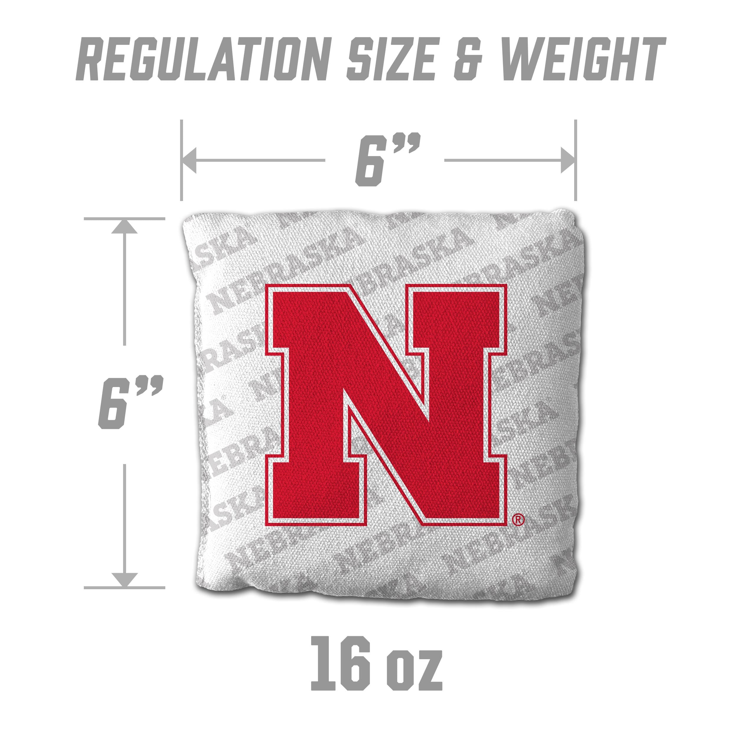 YouTheFan NCAA Nebraska Cornhuskers Cornhole Bags - 4PK - White - Sports Collectibles, Sports Memorabilia, Sports Fan Shop, Sports Gifts