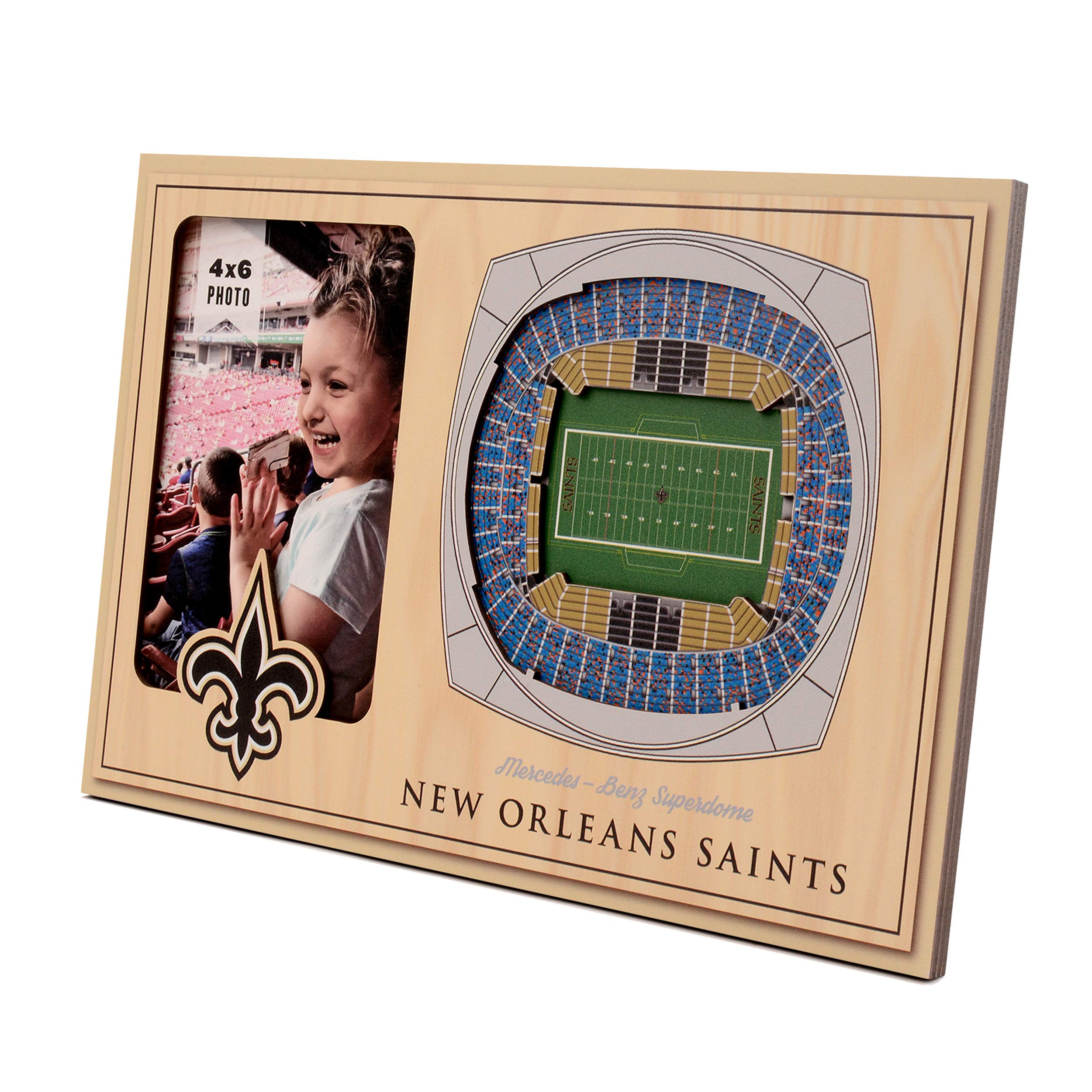 YouTheFan NFL New Orleans Saints 3D StadiumViews Picture Frame - Sports Collectibles, Sports Memorabilia, Sports Fan Shop, Sports Gifts