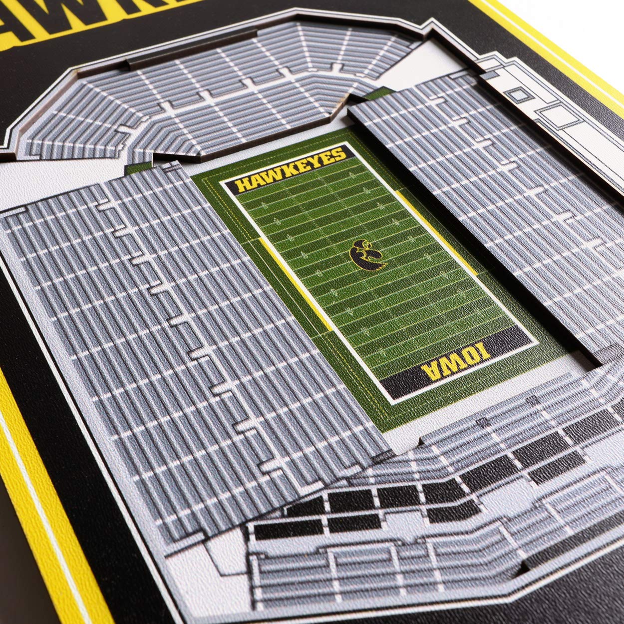 YouTheFan NCAA Iowa Hawkeyes 3D Stadium 8x32 Banner - Kinnick Stadium - Sports Collectibles, Sports Memorabilia, Sports Fan Shop, Sports Gifts