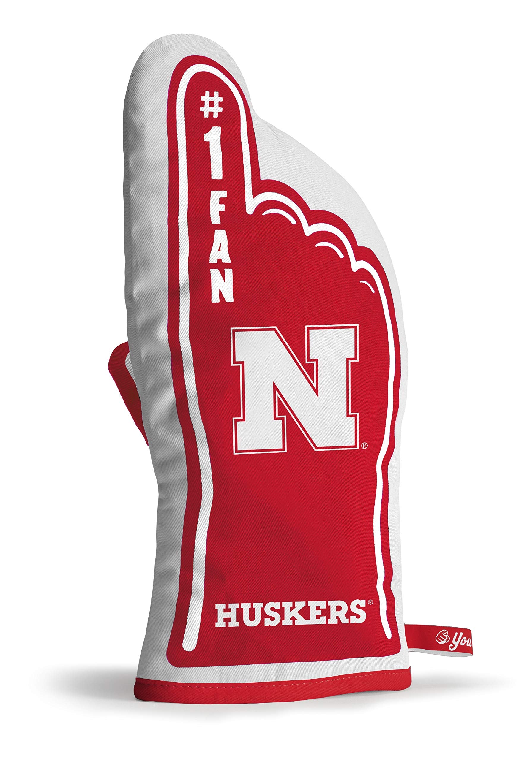 YouTheFan NCAA Nebraska Cornhuskers #1 Oven Mitt 13.25" x 6.5" - Sports Gifts, Sports Memorabilia, Sports Collectibles, Fan Shop