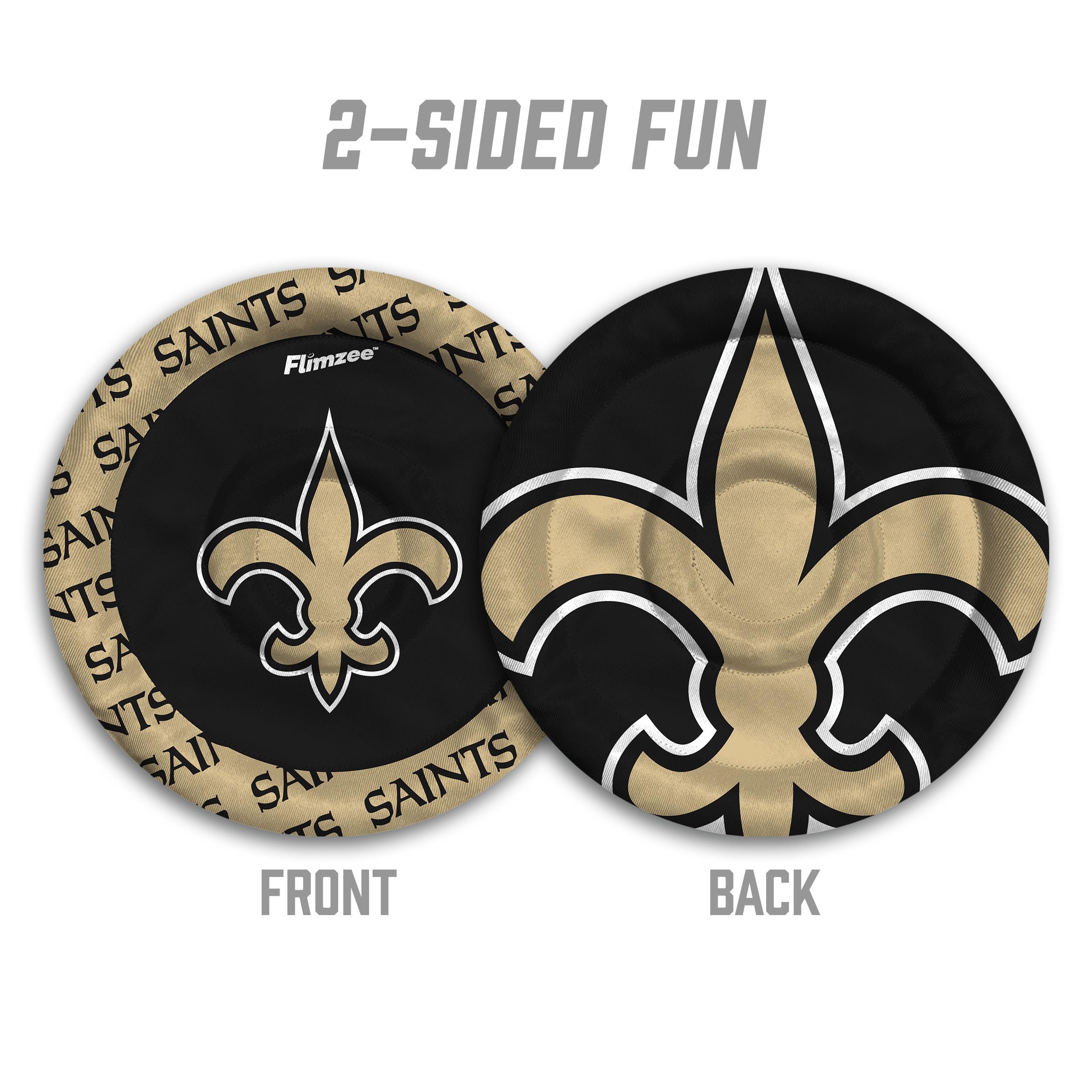 YouTheFan NFL New Orleans Saints Flimzee Bean-Bag Flying Disc - Sports Collectibles, Sports Memorabilia, Sports Fan Shop, Sports Gifts