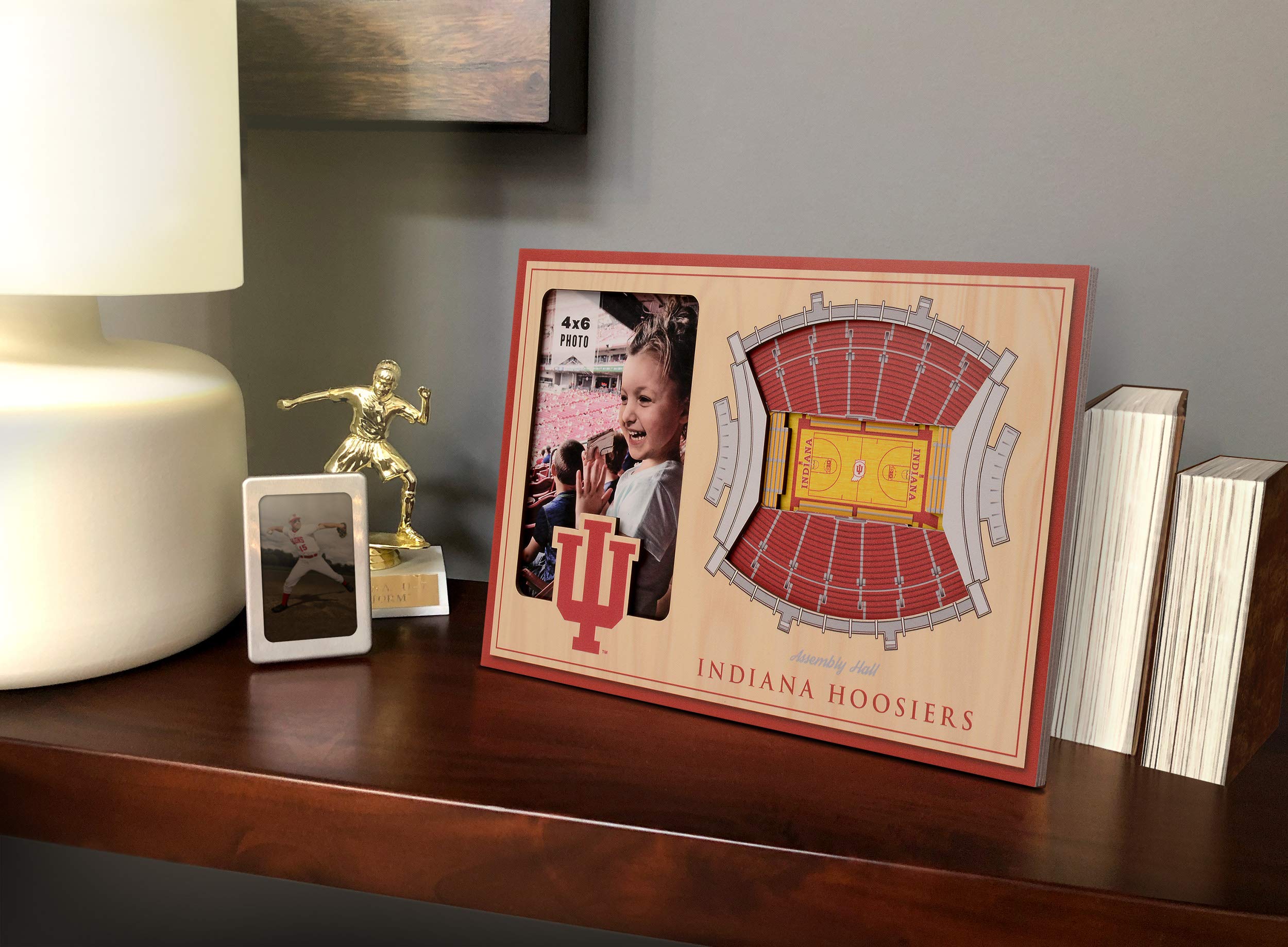 YouTheFan NCAA Indiana Hoosiers 3D StadiumView Picture Frame - Assembly Hall - Sports Collectibles, Sports Memorabilia, Sports Fan Shop, Sports Gifts