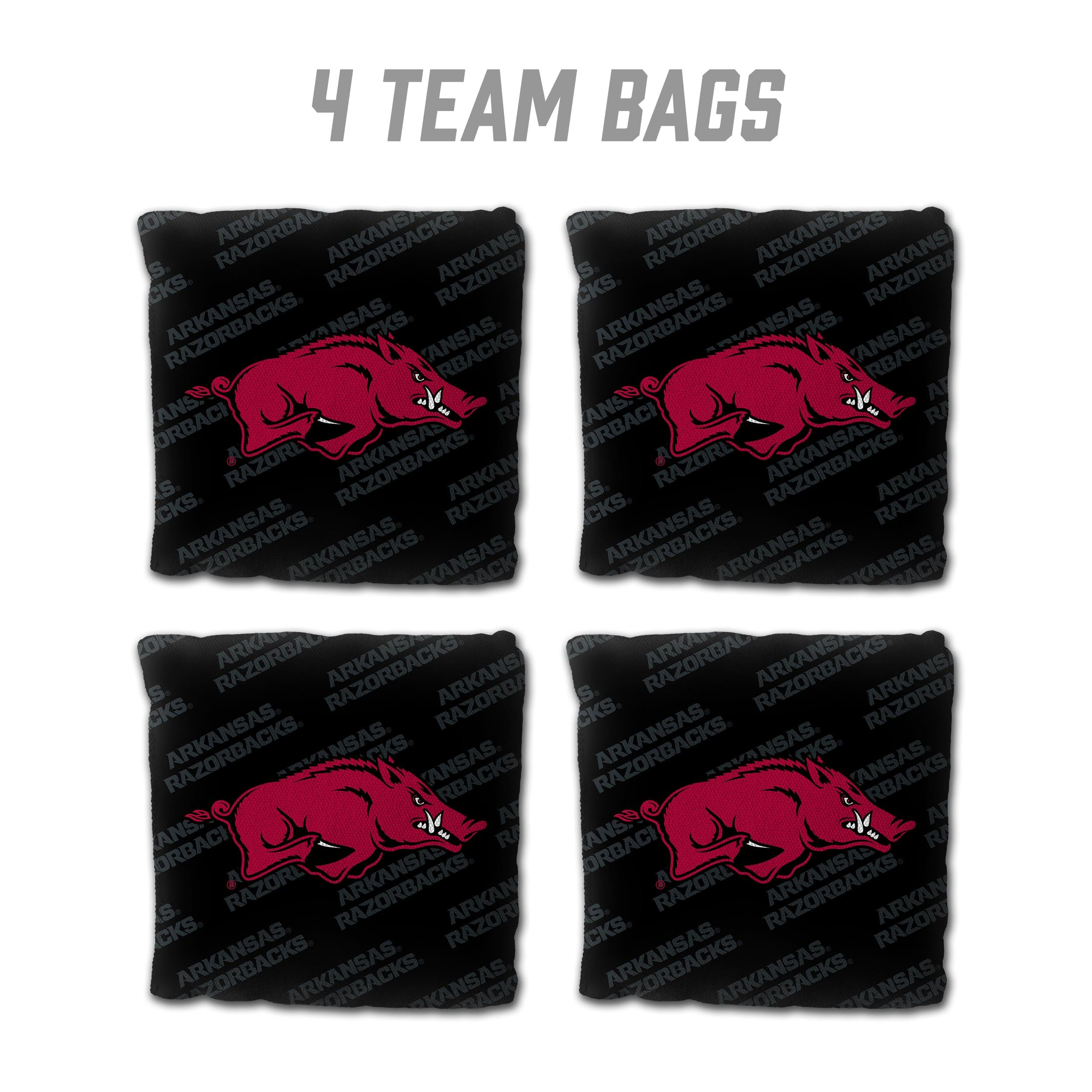 YouTheFan NCAA Arkansas Razorbacks Cornhole Bags - 4PK - Black - Sports Collectibles, Sports Memorabilia, Sports Fan Shop, Sports Gifts