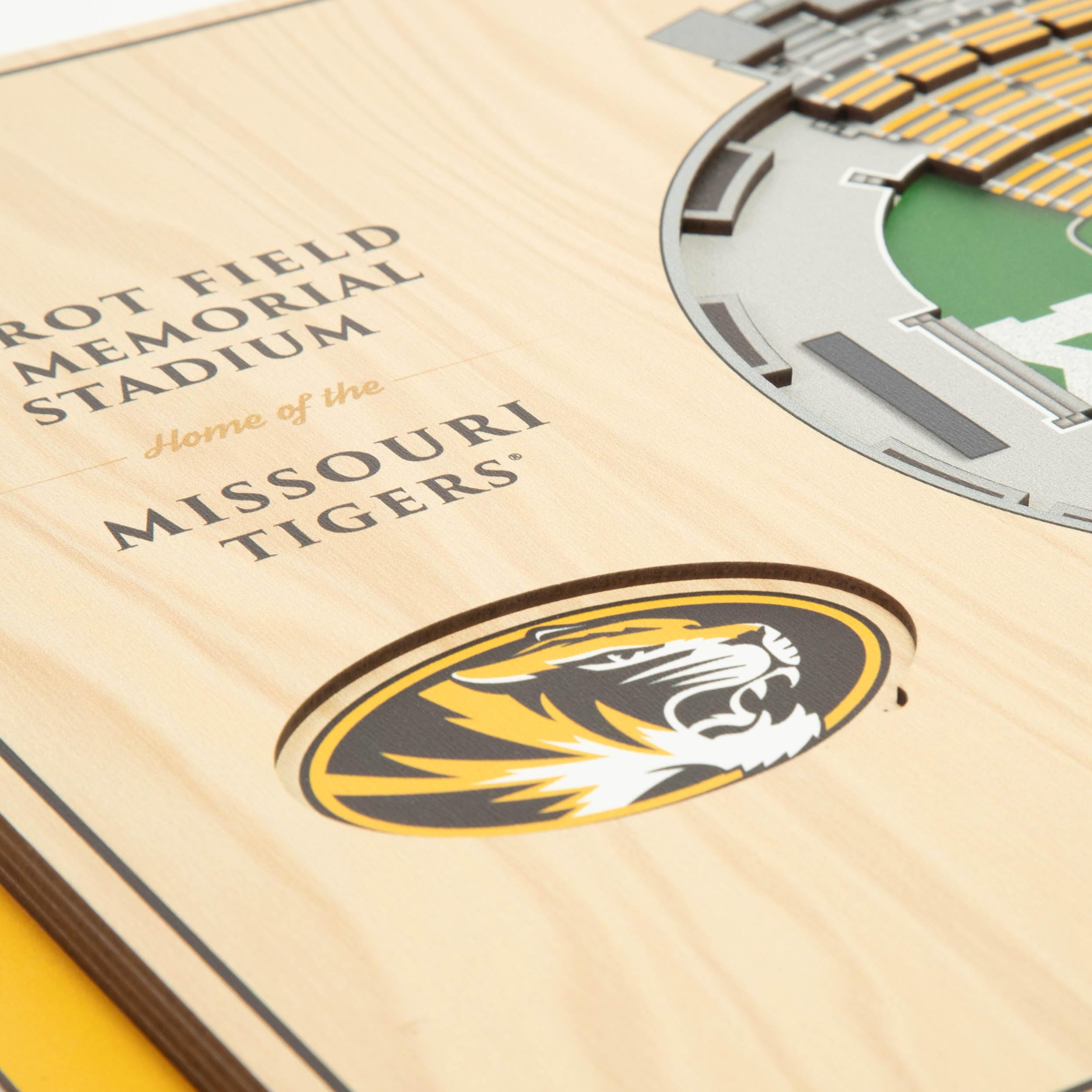 YouTheFan NCAA Missouri Tigers 5-Layer StadiumView 3D Wall Art - Faurot Field at Memorial Stadium - Sports Collectibles, Sports Memorabilia, Sports Fan Shop, Sports Gifts