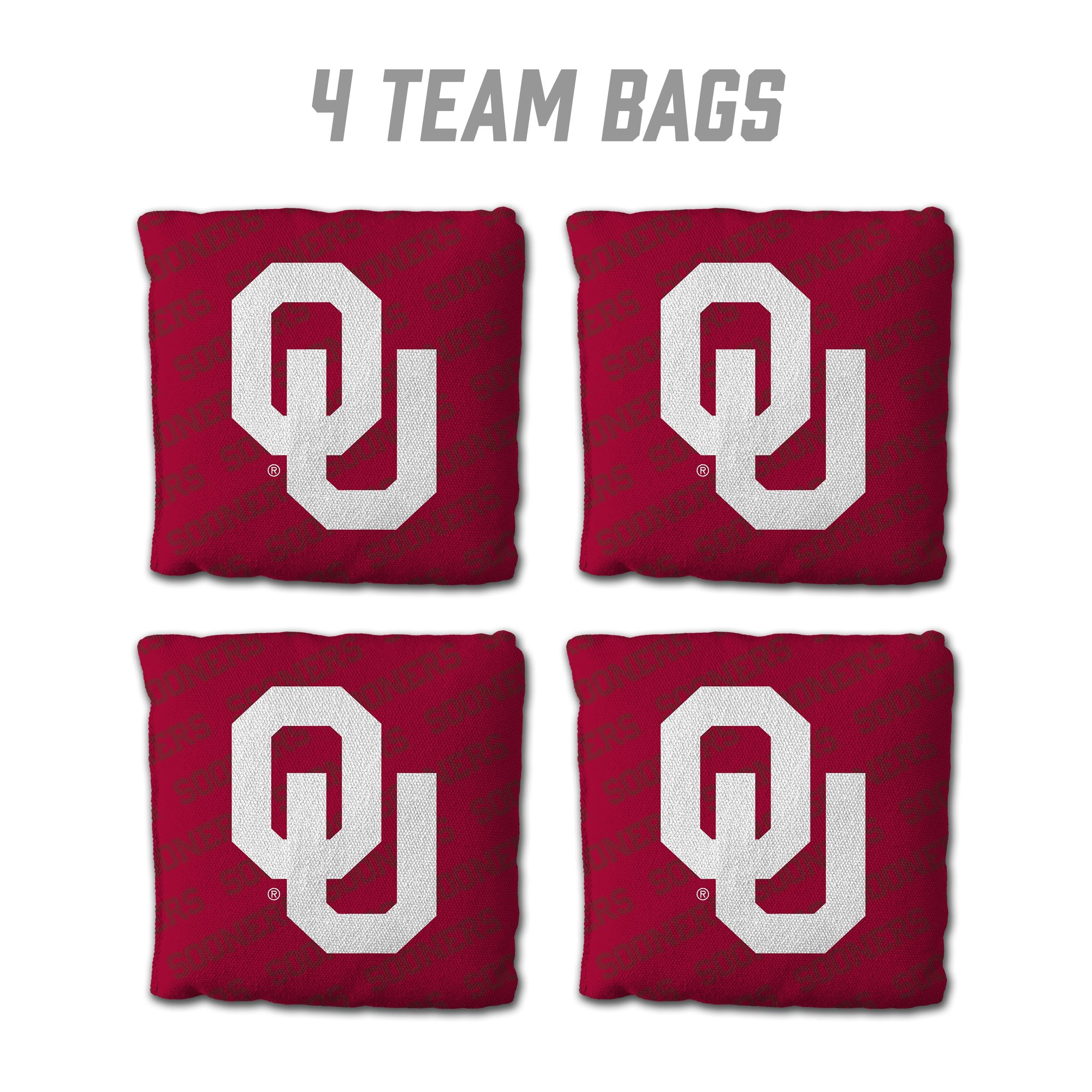 YouTheFan NCAA Oklahoma Sooners Cornhole Bags - 4PK - Red - Sports Collectibles, Sports Memorabilia, Sports Fan Shop, Sports Gifts