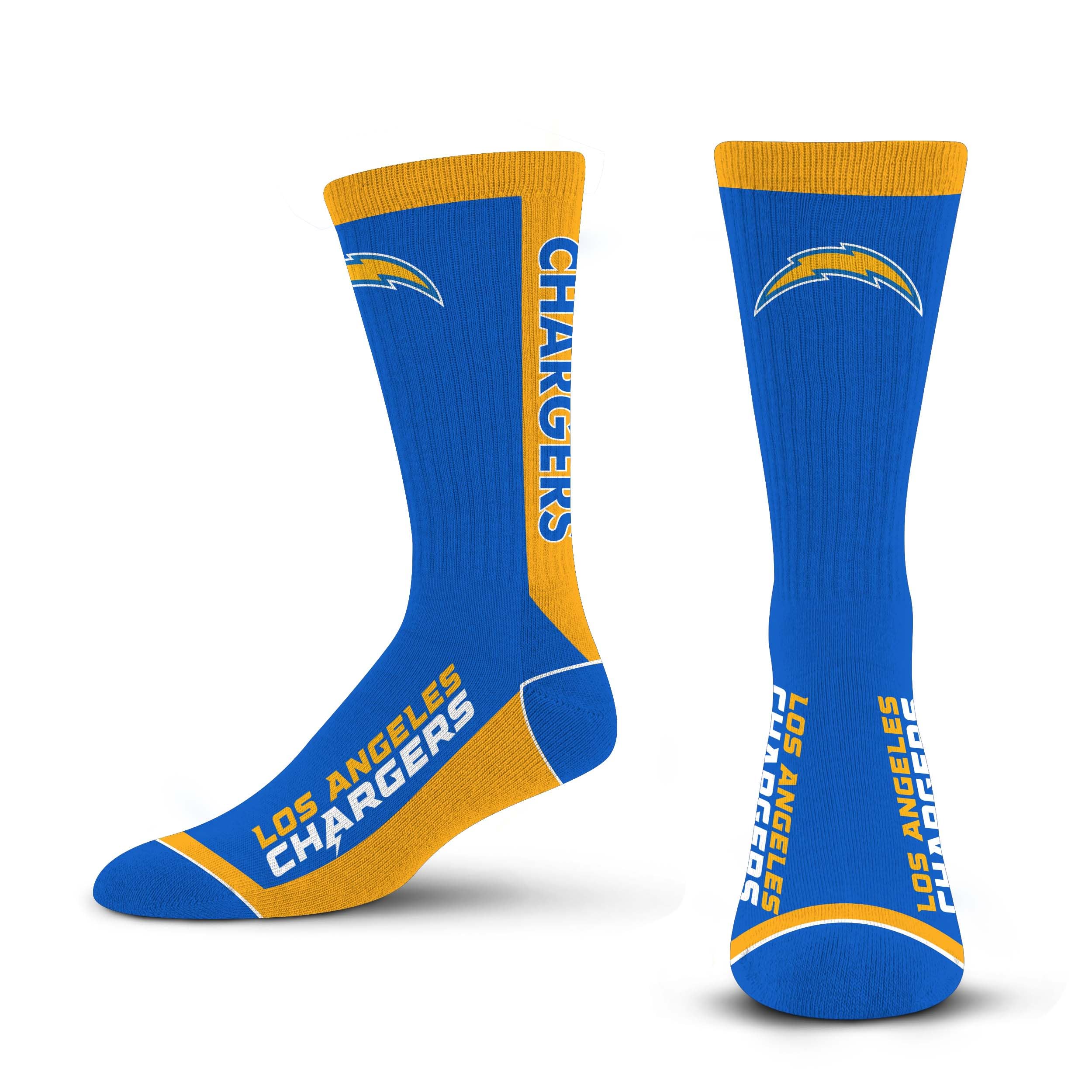 For Bare Feet NFL LOS ANGELES CHARGERS MVP Crew Sock Team Color Large - Sports Gifts, Sports Memorabilia, Sports Collectibles, Fan Shop
