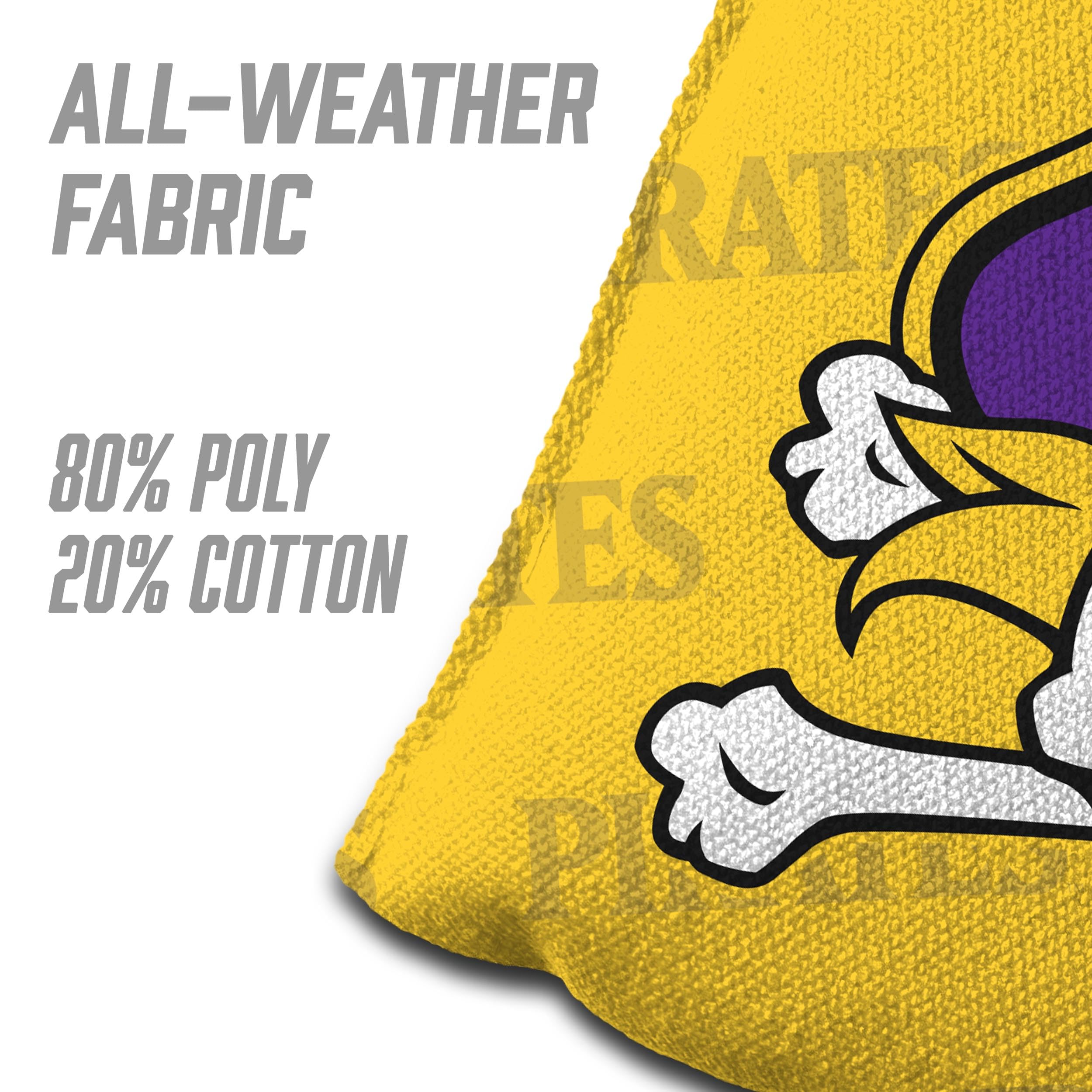 YouTheFan NCAA East Carolina Pirates Cornhole Bags - 4PK - Yellow - Sports Collectibles, Sports Memorabilia, Sports Fan Shop, Sports Gifts