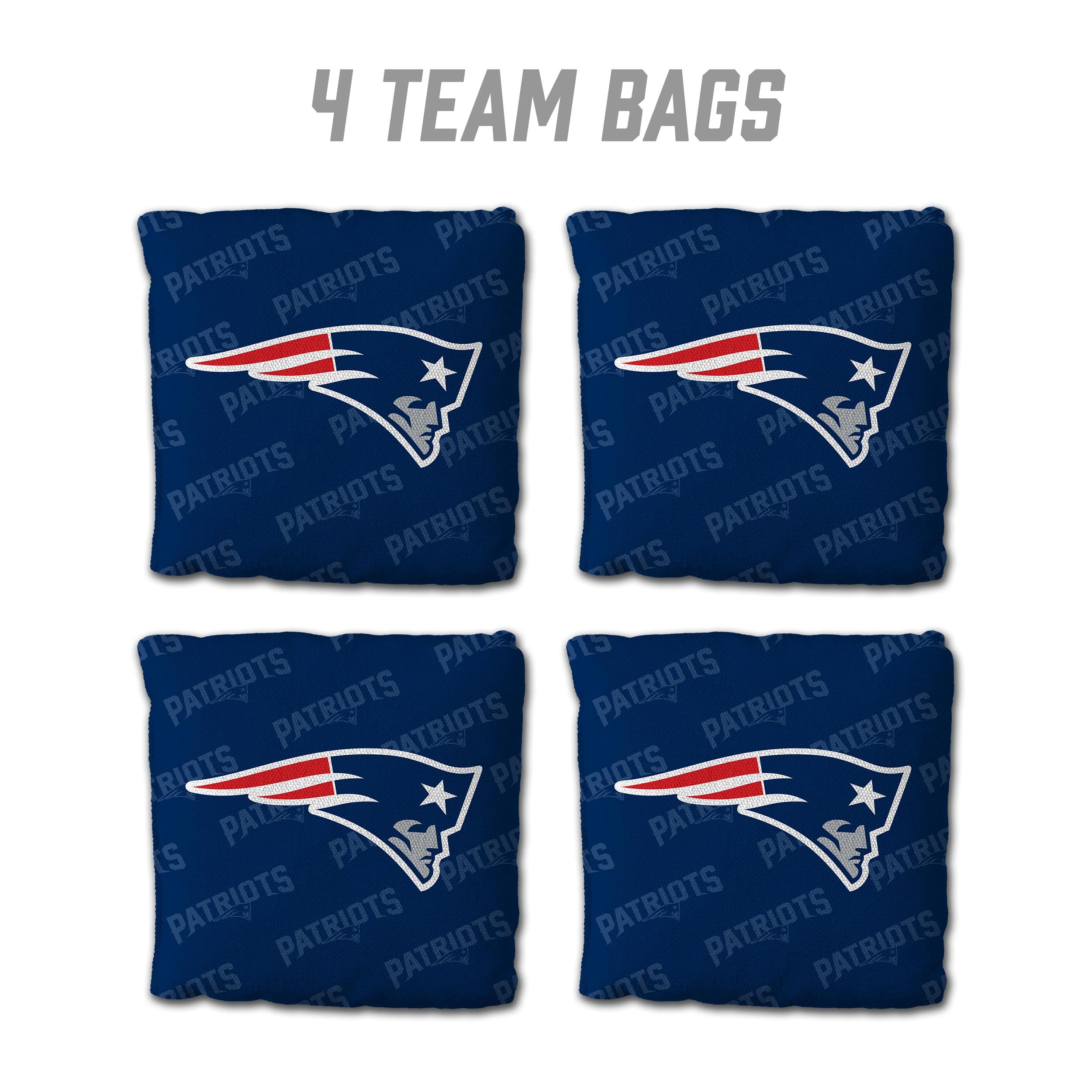 YouTheFan NFL New England Patriots Cornhole Bags - 4PK - Blue - Sports Collectibles, Sports Memorabilia, Sports Fan Shop, Sports Gifts