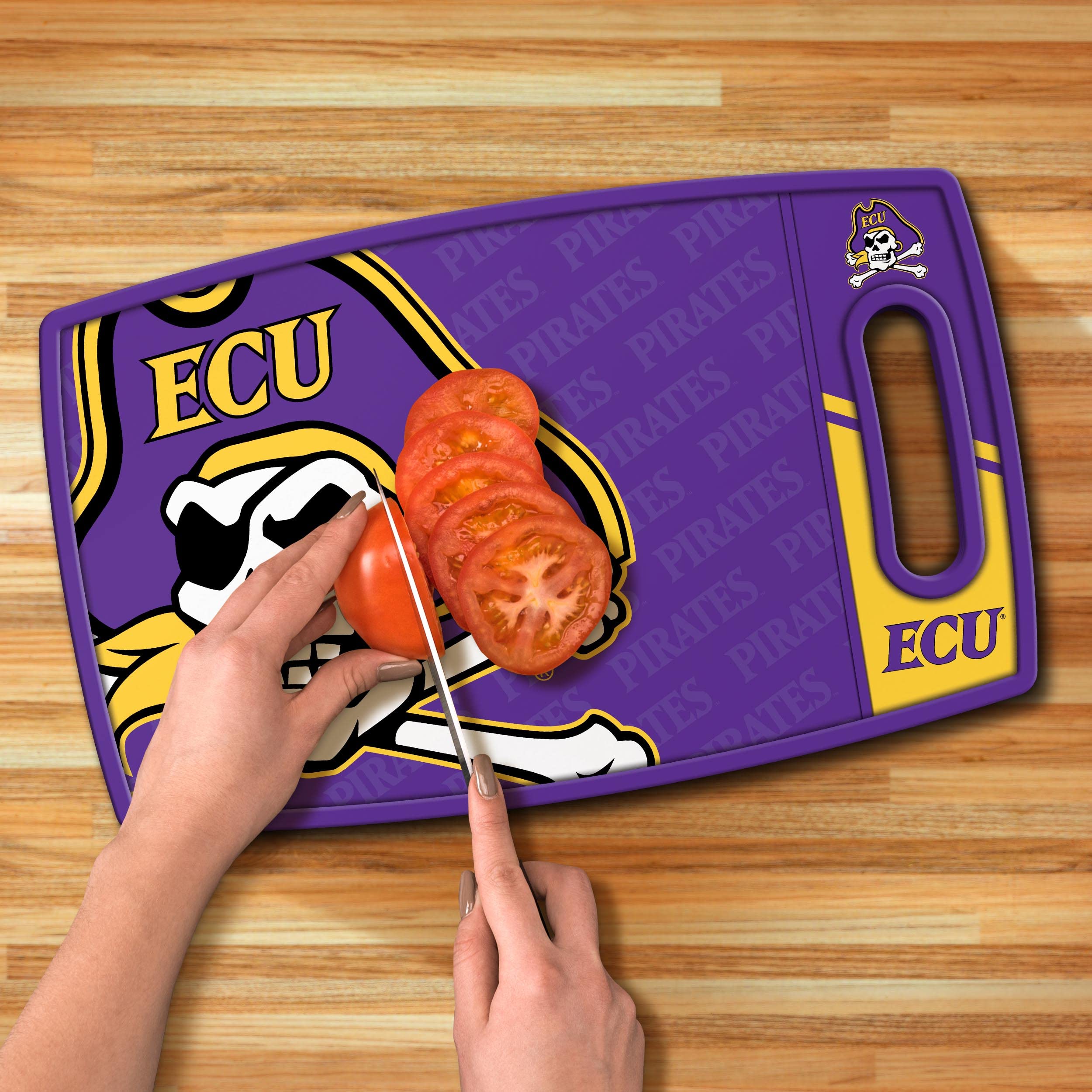 YouTheFan NCAA East Carolina Pirates Logo Series Cutting Board - Sports Collectibles, Sports Memorabilia, Sports Fan Shop, Sports Gifts