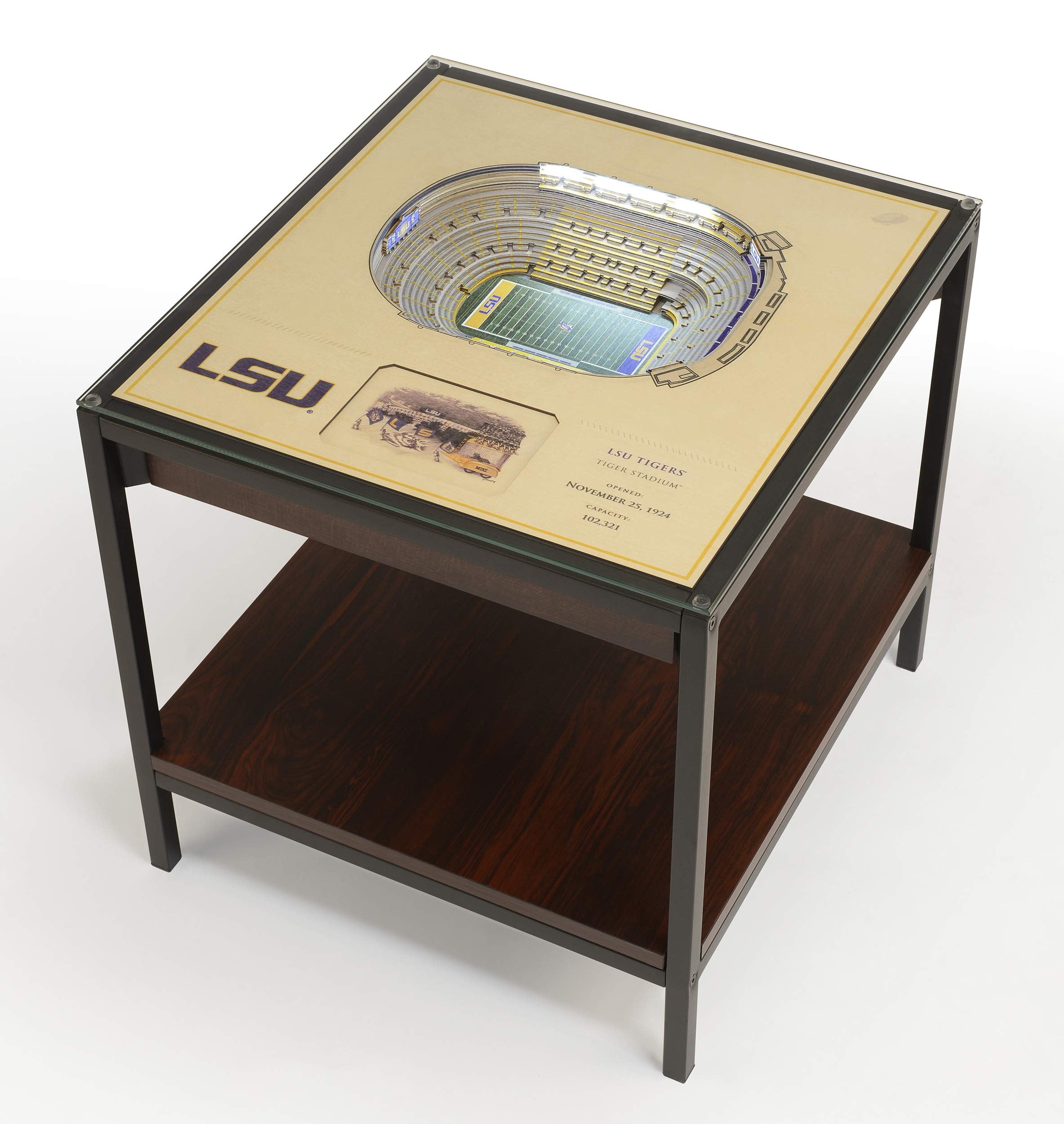 YouTheFan NCAA LSU Tigers 25-Layer StadiumViews Lighted End Table - Tiger Stadium - Sports Gifts, Sports Memorabilia, Sports Collectibles, Fan Shop
