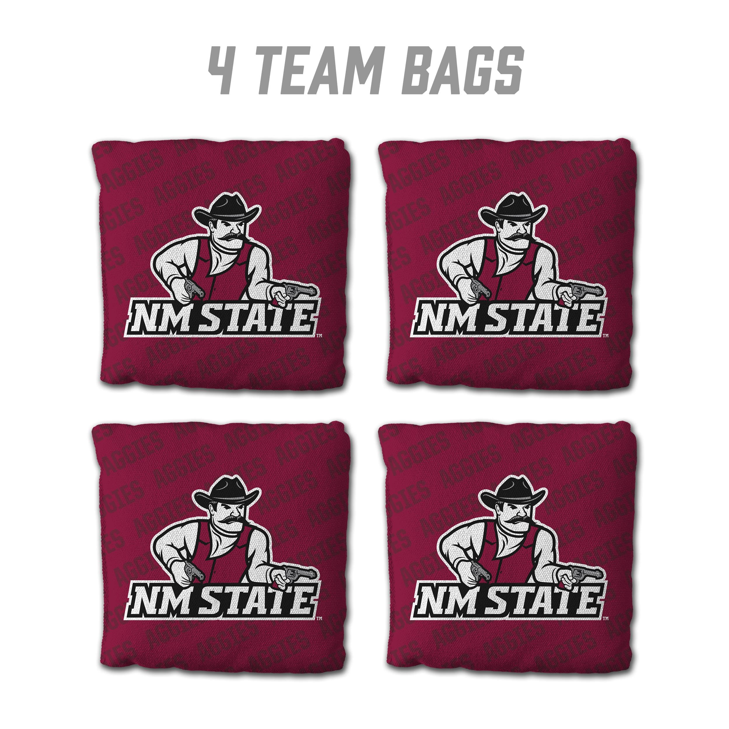 YouTheFan NCAA New Mexico State - Cornhole Bags - 4PK - Maroon - Sports Collectibles, Sports Memorabilia, Sports Fan Shop, Sports Gifts