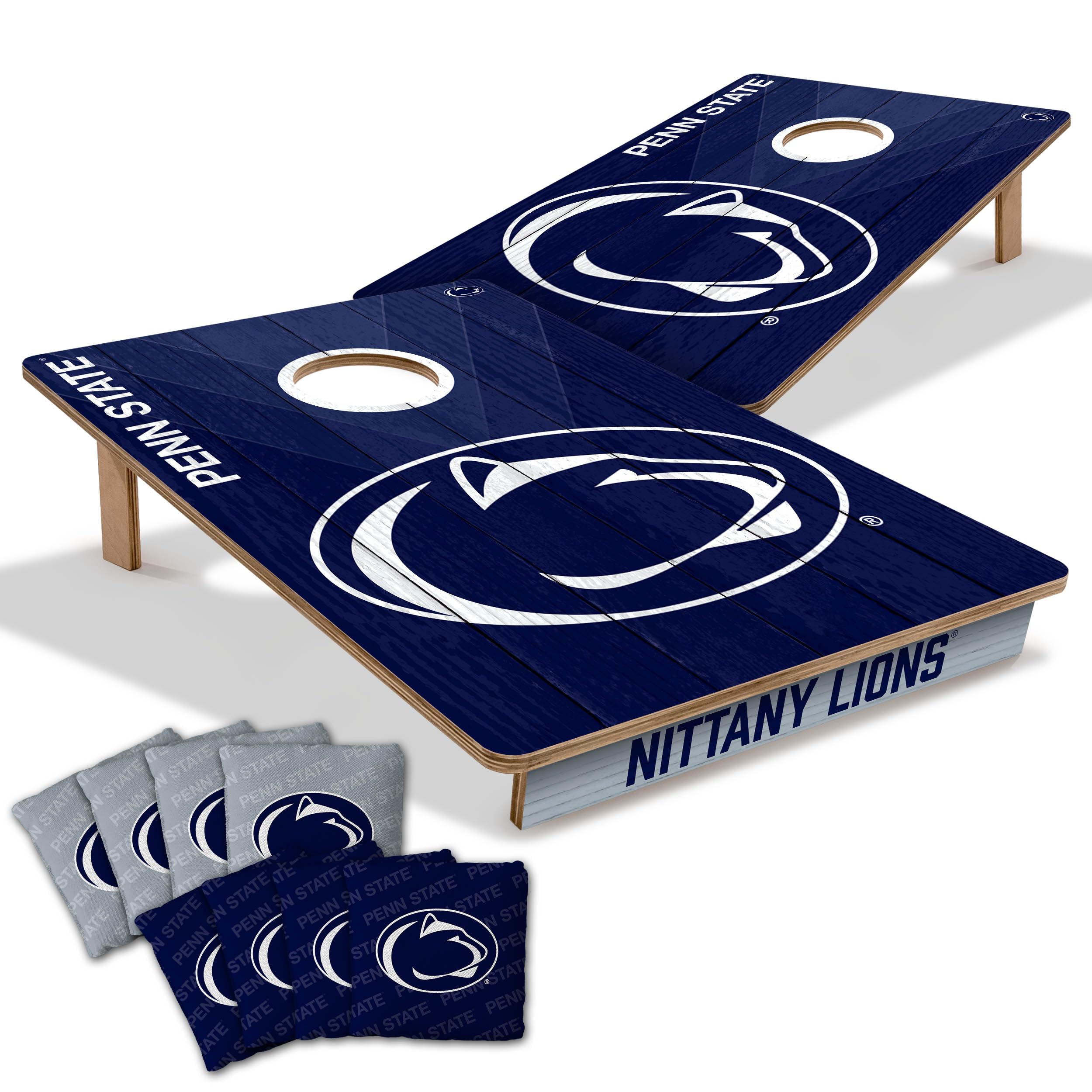 YouTheFan NCAA Penn State Nittany Lions 2’ x 3’ Wood Cornhole Game with Logo Bags - Sports Collectibles, Sports Memorabilia, Sports Fan Shop, Sports Gifts
