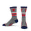 For Bare Feet NCAA Mississippi Ole Miss Rebels 5 Star Crew Sock Marble Grey Large - Sports Gifts, Sports Memorabilia, Sports Collectibles, Fan Shop