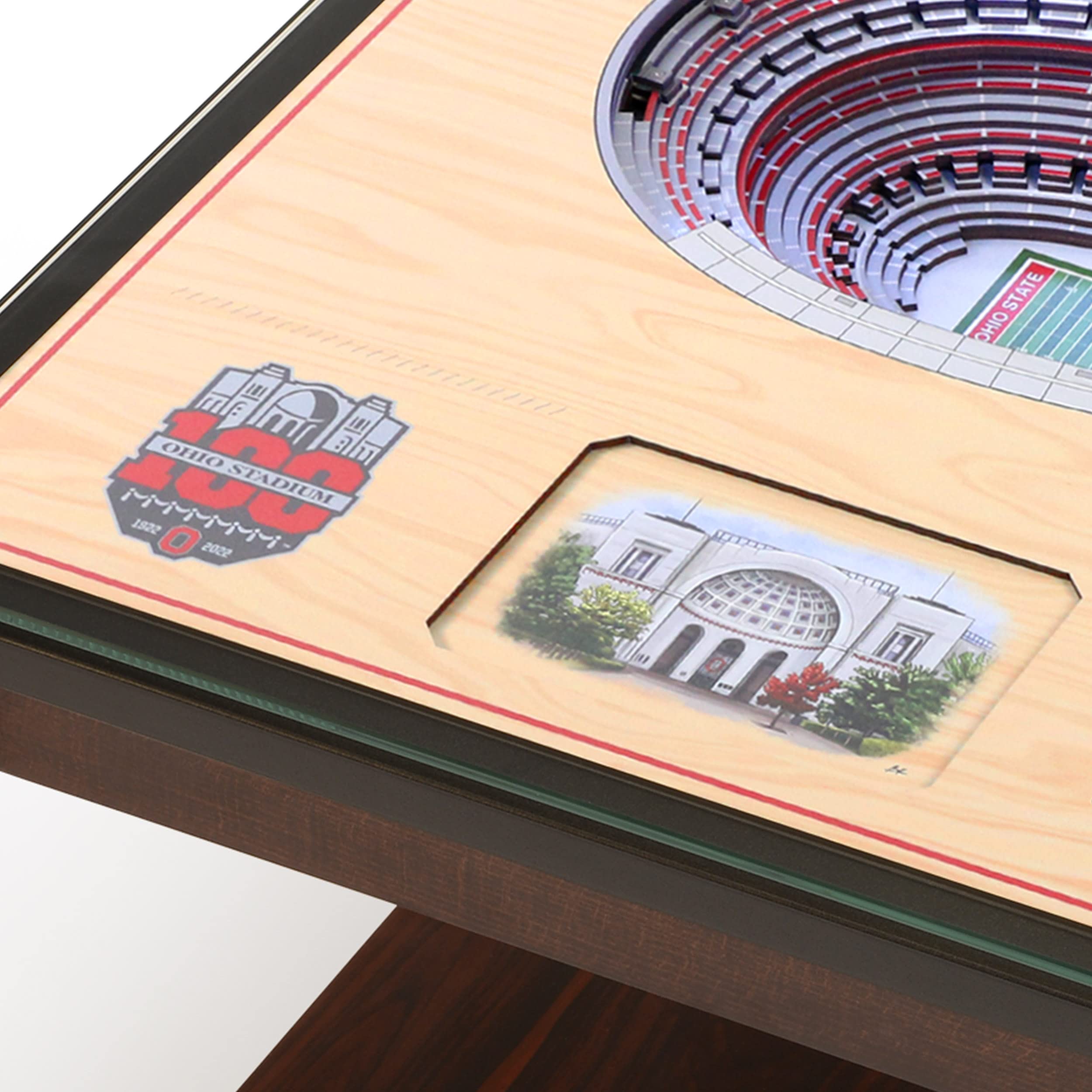 YouTheFan NCAA Ohio State Buckeyes 100th 25-Layer StadiumViews Lighted End Table - Ohio Stadium - Sports Collectibles, Sports Memorabilia, Sports Fan Shop, Sports Gifts