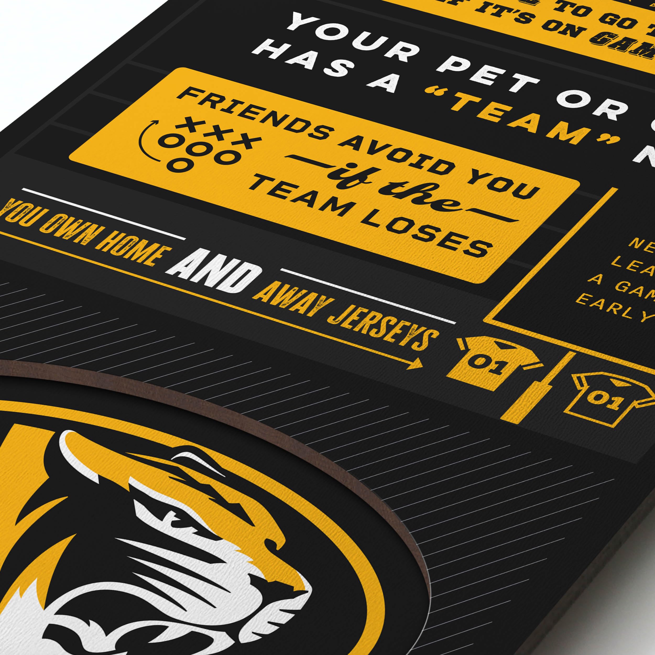 YouTheFan Officially-licensed NCAA Missouri Tigers 6x19 Top 10 Signs Banner - humorous descriptions - fun sports fan phrases, original design, indoor team wall decor fan gift - Sports Collectibles, Sports Memorabilia, Sports Fan Shop, Sports Gifts