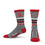 For Bare Feet Mens NCAA NC State Wolfpack 5 Star Crew Sock Marble Grey Large - Sports Gifts, Sports Memorabilia, Sports Collectibles, Fan Shop