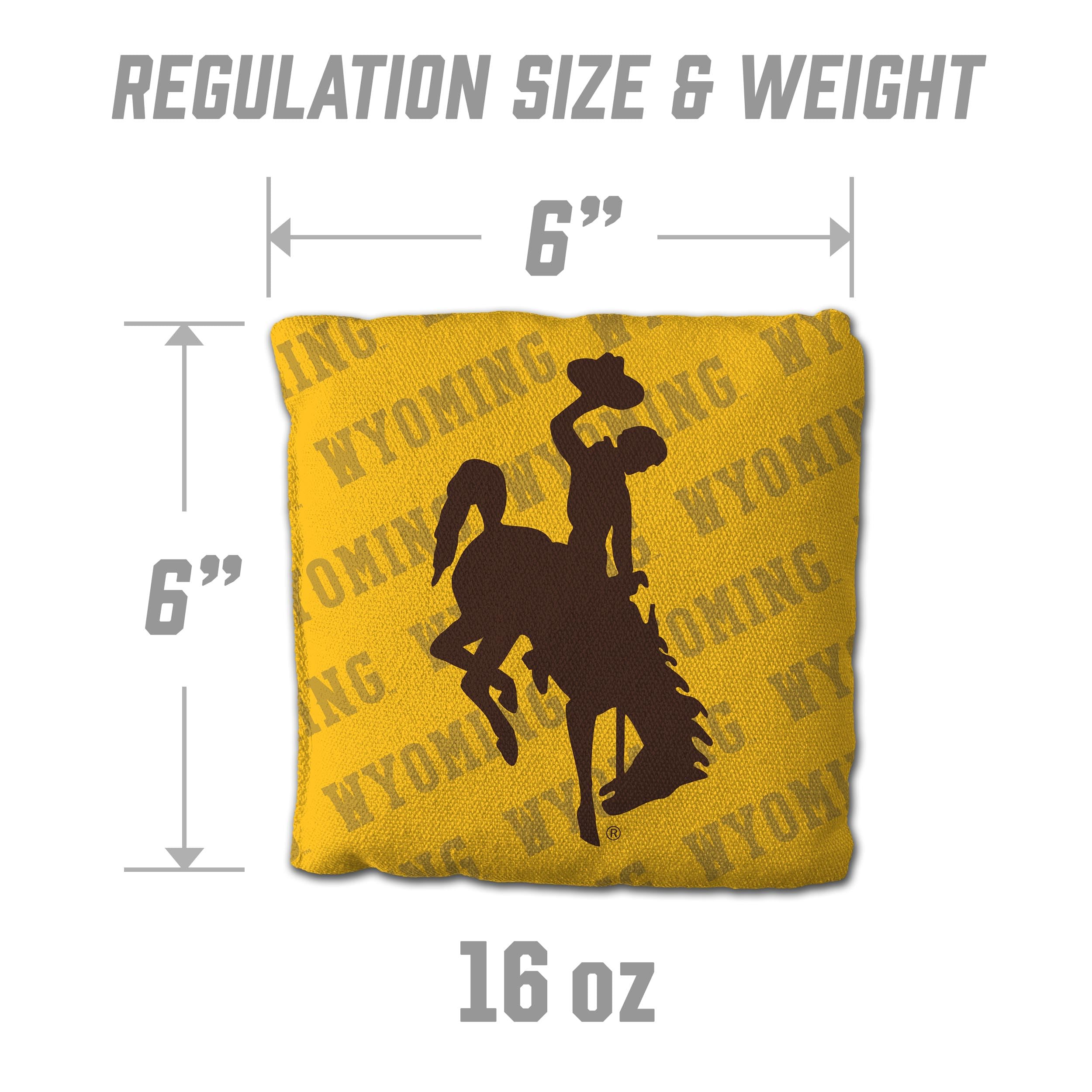 YouTheFan NCAA Wyoming Cowboys Cornhole Bags - 4PK - Yellow - Sports Collectibles, Sports Memorabilia, Sports Fan Shop, Sports Gifts