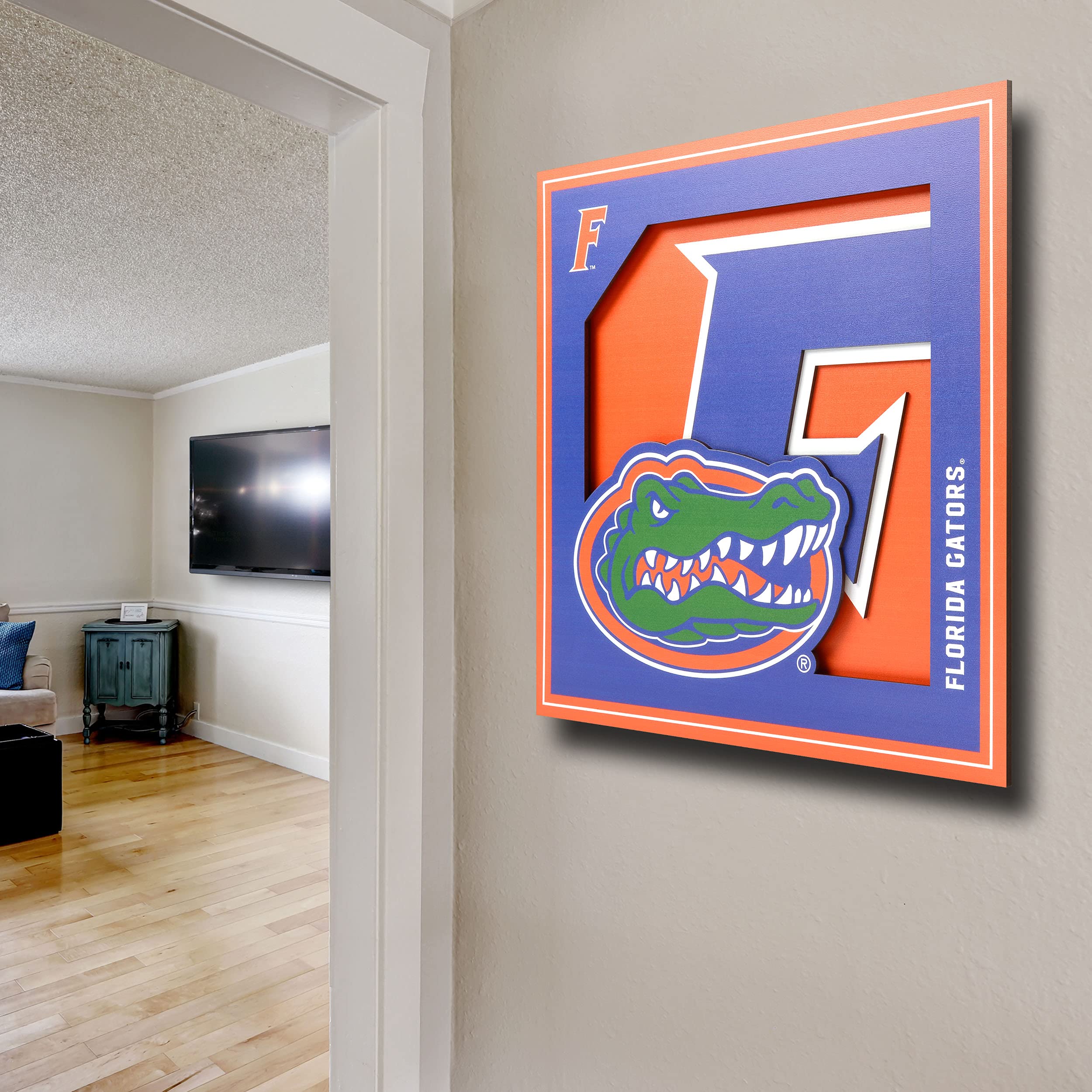 YouTheFan NCAA Florida Gators 3D Logo Series Wall Art - 12x12 - Sports Collectibles, Sports Memorabilia, Sports Fan Shop, Sports Gifts