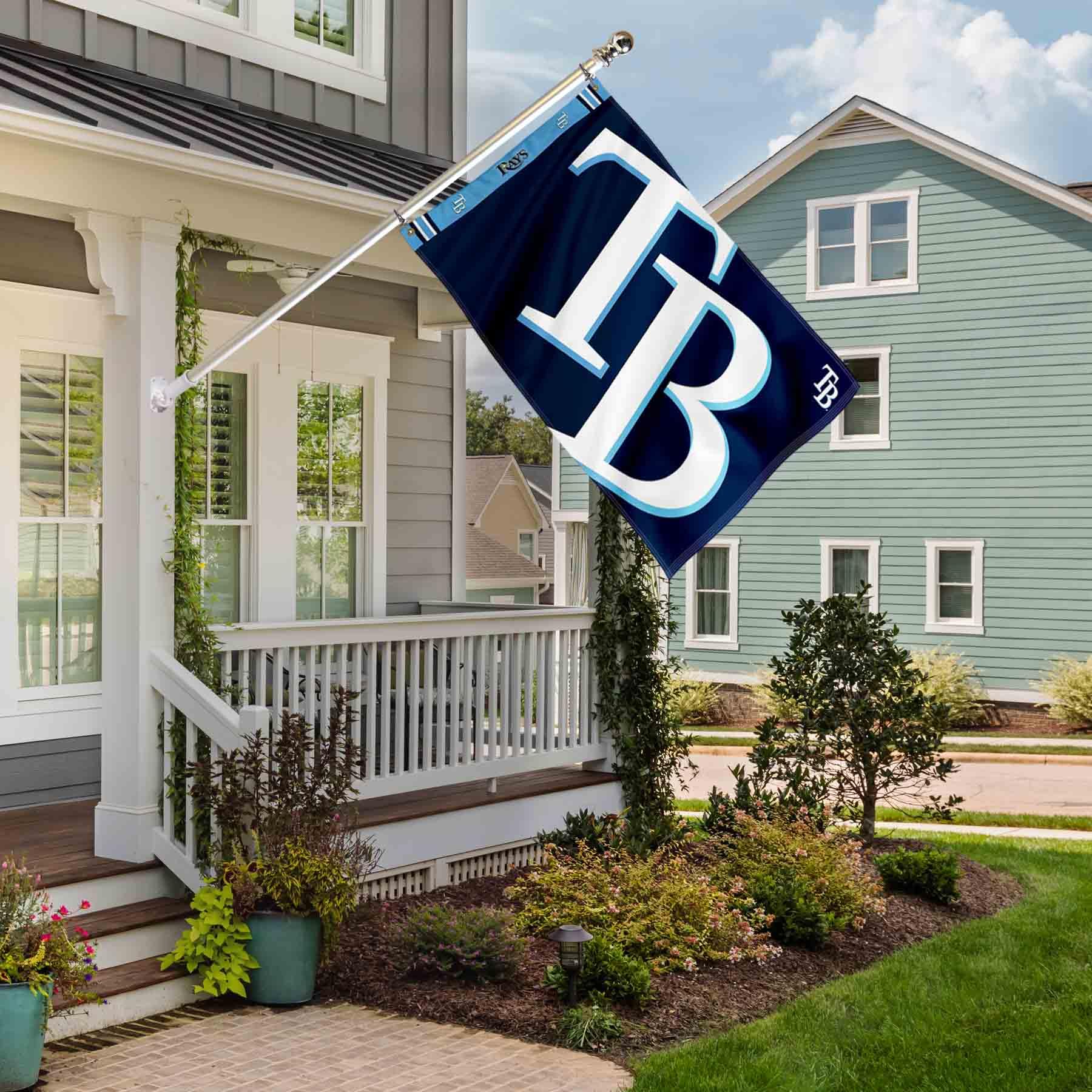 WinCraft Tampa Bay Rays Printed Header Flag 3x5 Banner - Sports Collectibles, Sports Memorabilia, Sports Fan Shop, Sports Gifts