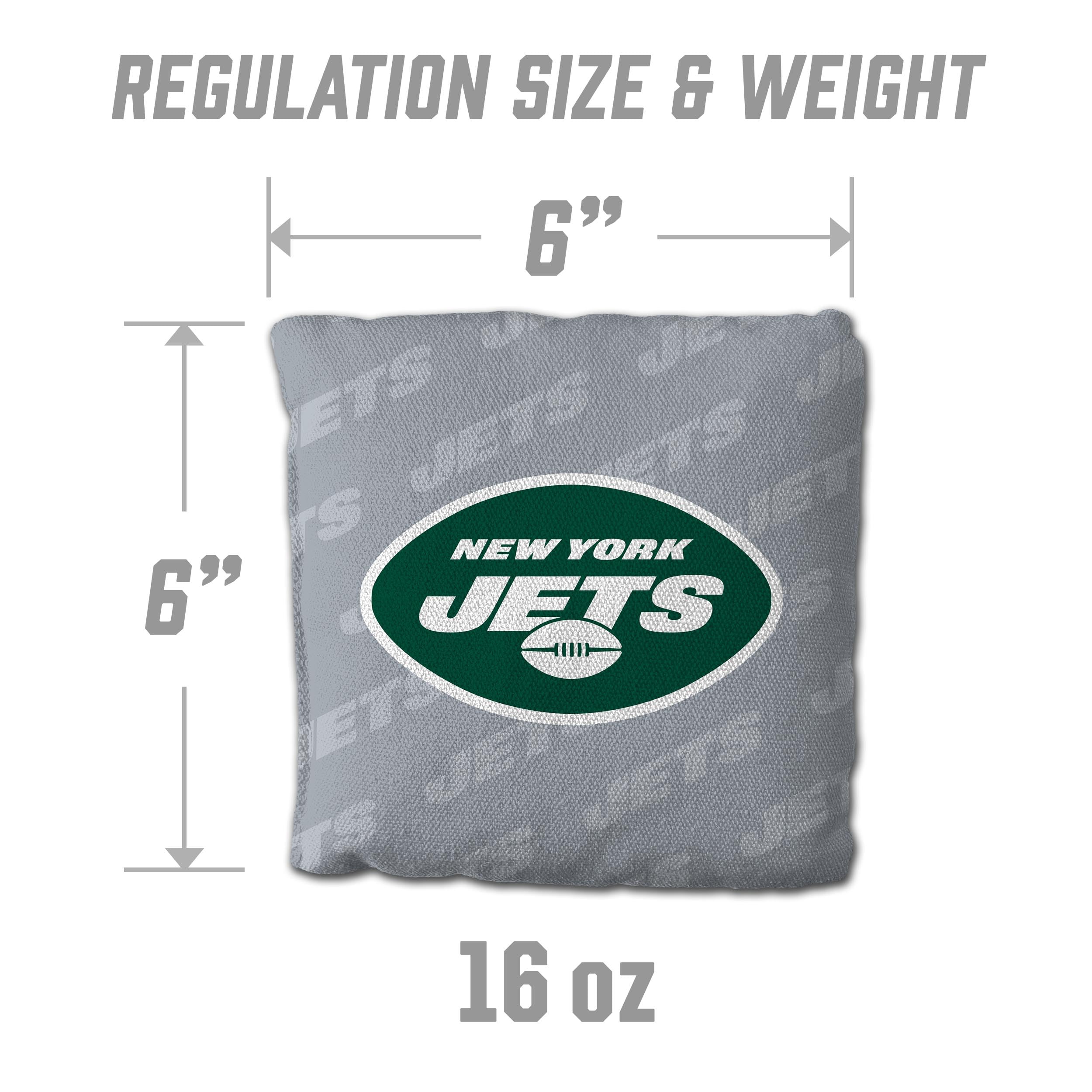 YouTheFan NFL New York Jets Cornhole Bags - 4PK - Grey - Sports Collectibles, Sports Memorabilia, Sports Fan Shop, Sports Gifts