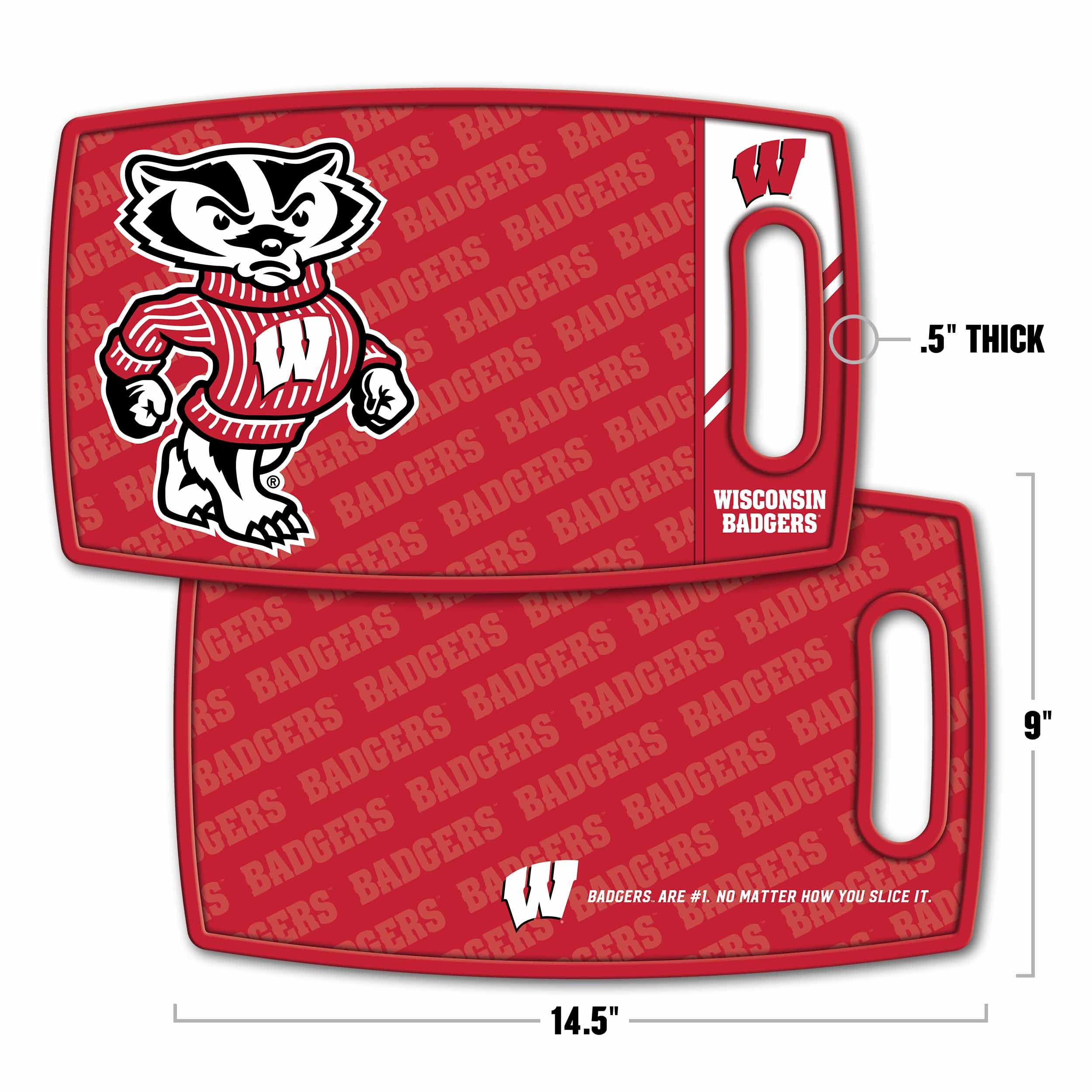 YouTheFan NCAA Wisconsin Badgers Logo Series Cutting Board - Sports Collectibles, Sports Memorabilia, Sports Fan Shop, Sports Gifts