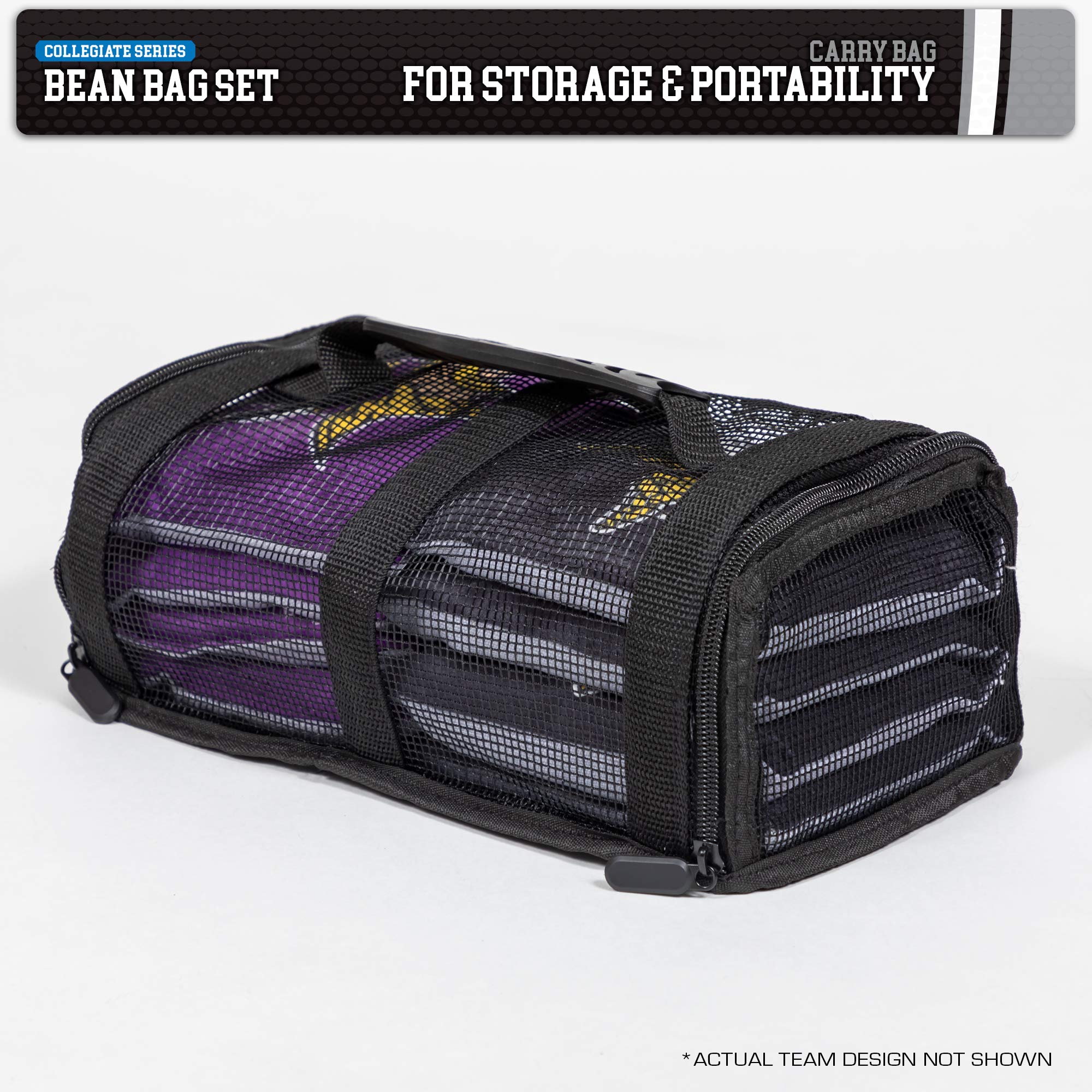 Wild Sports NCAA LSU Tigers 8pk Dual Sided Bean Bags, Team Color - Sports Collectibles, Sports Memorabilia, Sports Fan Shop, Sports Gifts