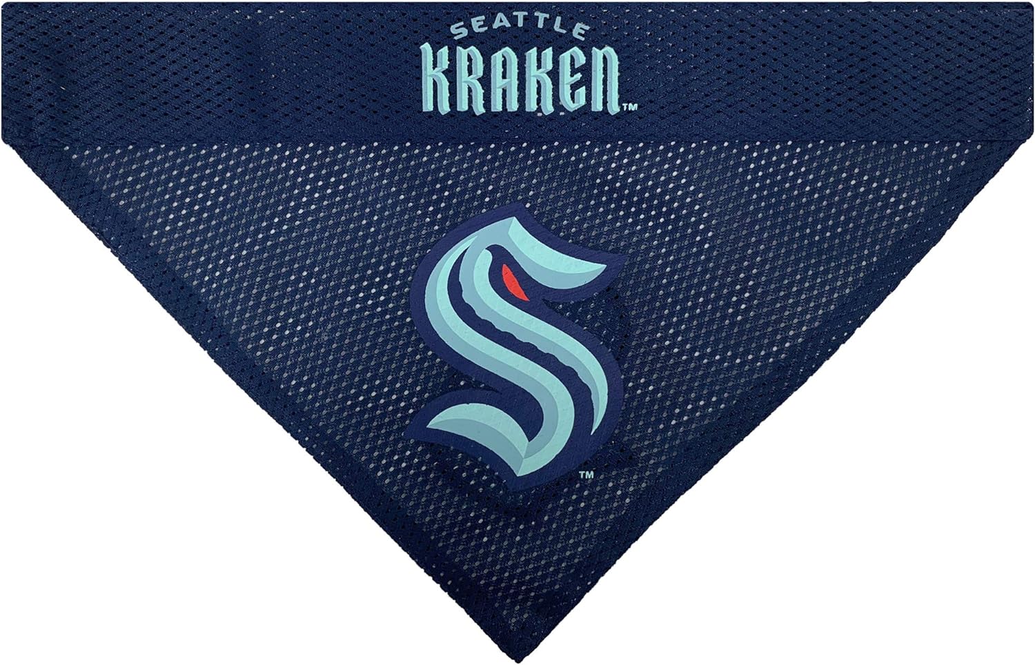 Seattle Kraken Reversible Bandana by Pets First - Sports Collectibles, Sports Memorabilia, Sports Fan Shop, Sports Gifts