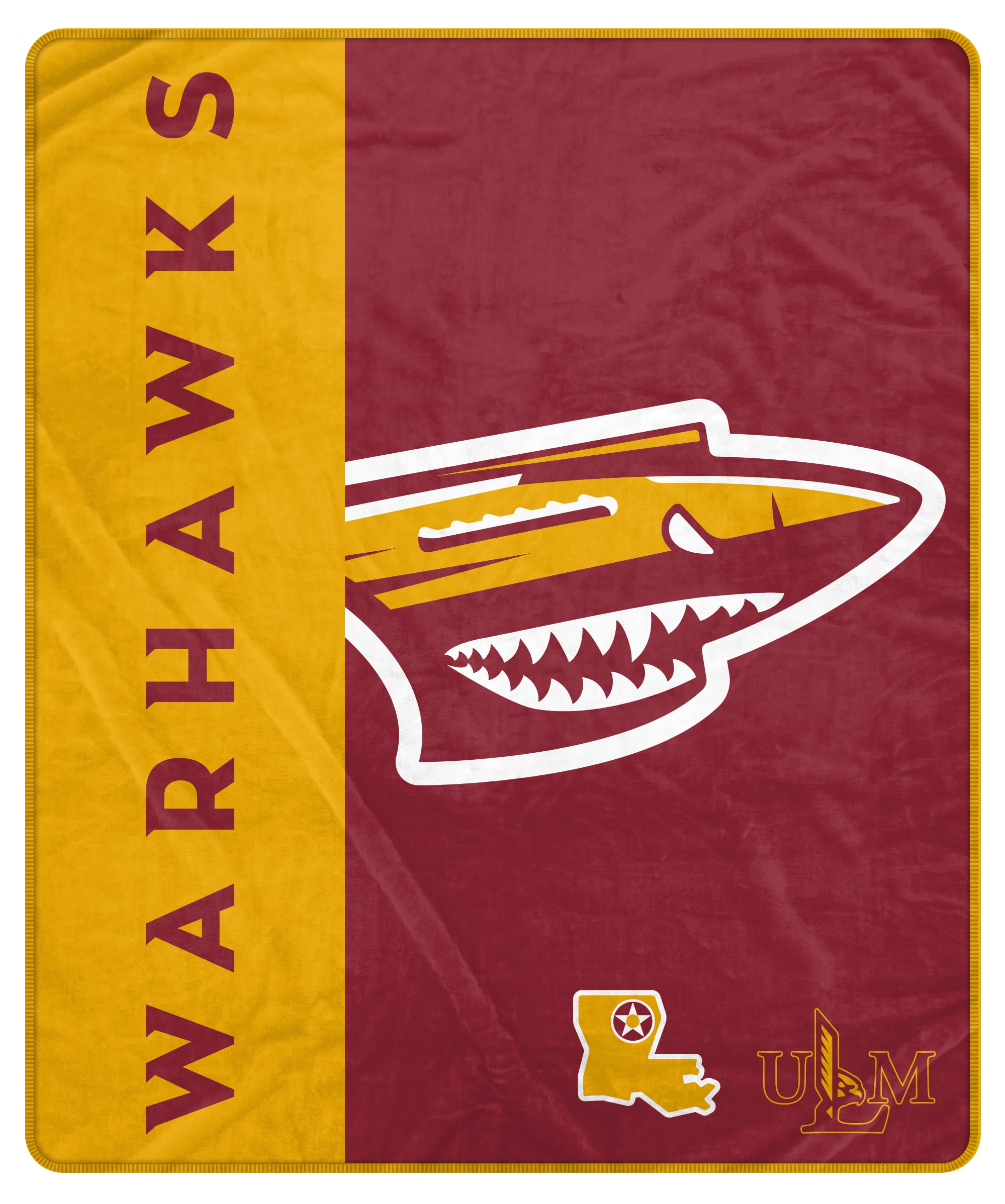 Proformance Home NCAA Louisiana Monroe War Hawks Endzone Ultra Soft Tailgate Throw - Sports Gifts, Sports Memorabilia, Sports Collectibles, Fan Shop