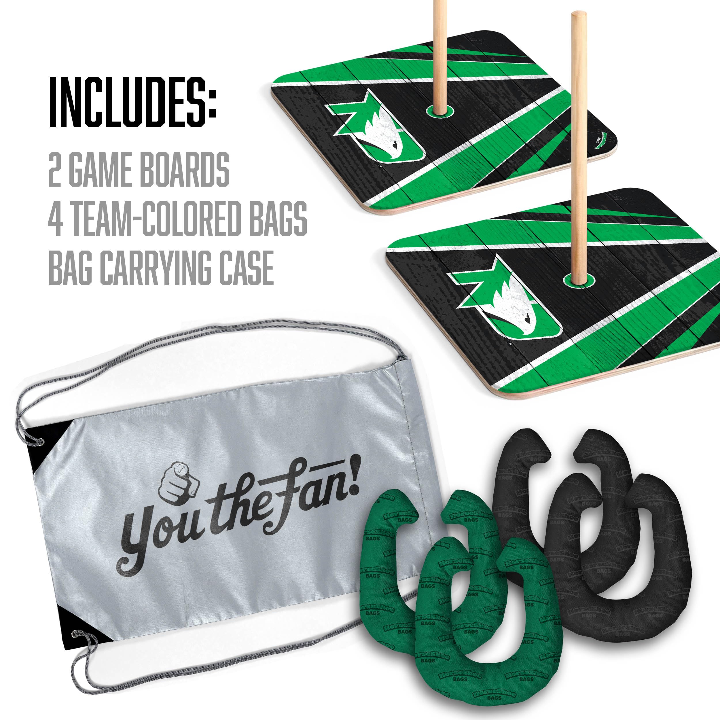 YouTheFan NCAA North Dakota Fighting Hawk Horseshoe Bags - Sports Collectibles, Sports Memorabilia, Sports Fan Shop, Sports Gifts
