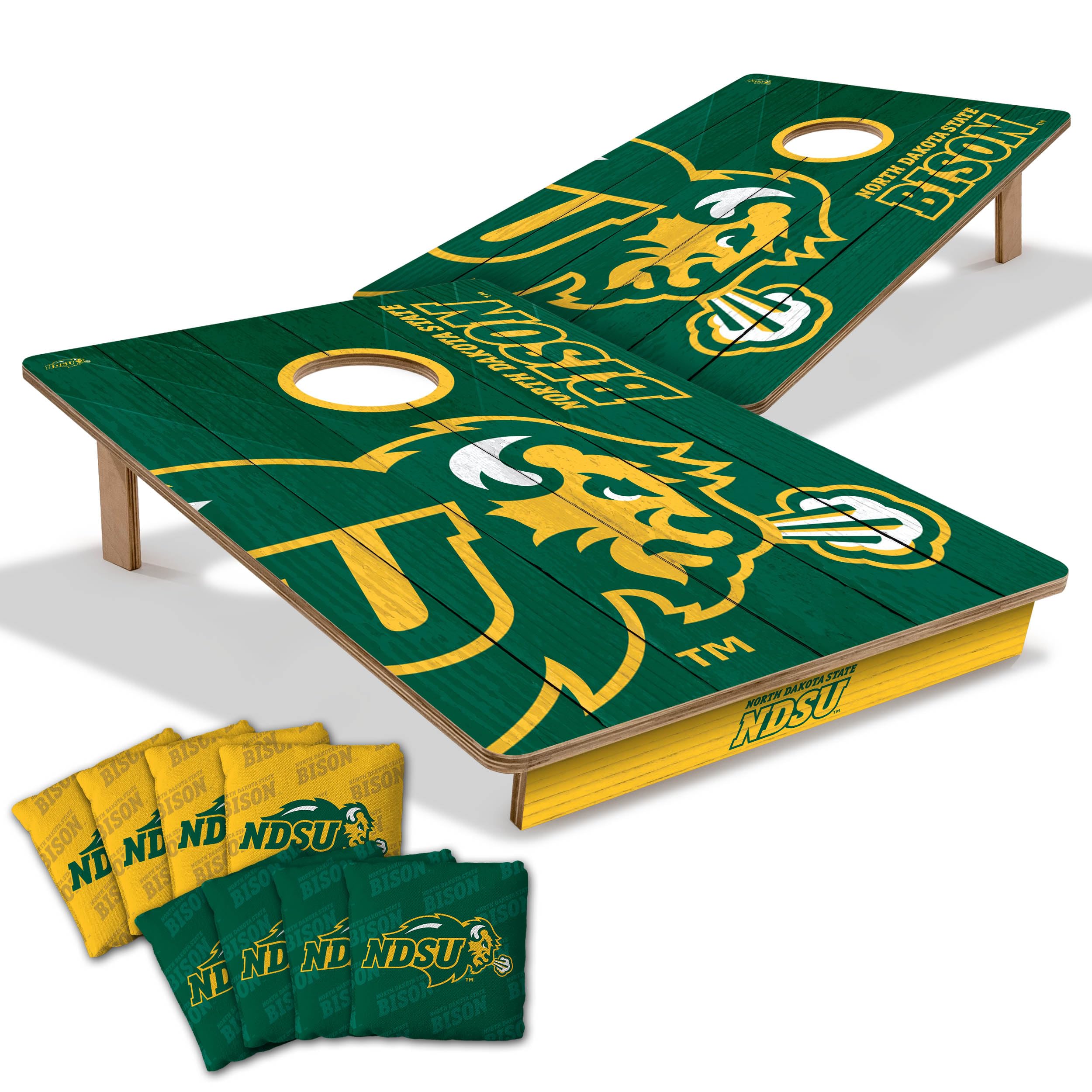 YouTheFan NCAA North Dakota State Bison 2’ x 3’ Wood Cornhole Game with Logo Bags - Sports Collectibles, Sports Memorabilia, Sports Fan Shop, Sports Gifts