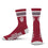 For Bare Feet NCAA Indiana Hoosiers 4 Stripe Deuce Crew Sock Team Color LARGE - Sports Gifts, Sports Memorabilia, Sports Collectibles, Fan Shop
