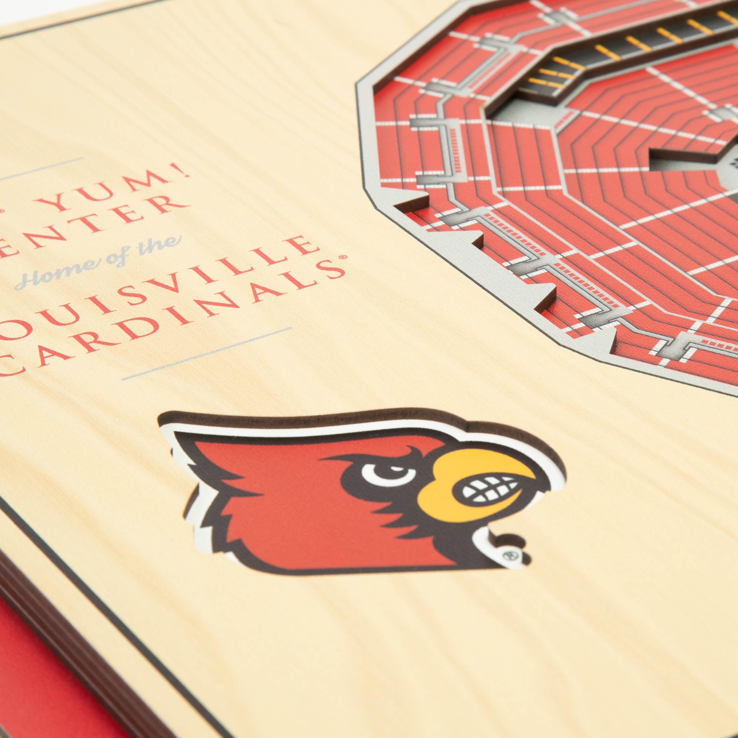 YouTheFan NCAA Louisville Cardinals 5-Layer StadiumView 3D Wall Art - KFC Yum! Center - Sports Collectibles, Sports Memorabilia, Sports Fan Shop, Sports Gifts