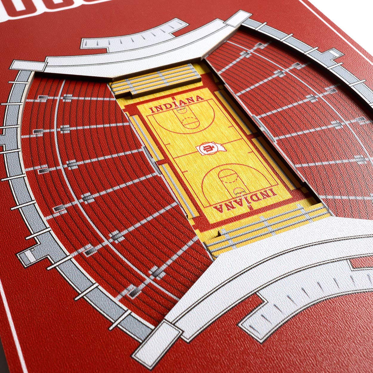 YouTheFan NCAA Indiana Hoosiers 3D Stadium 8x32 Banner - Assembly Hall - Sports Collectibles, Sports Memorabilia, Sports Fan Shop, Sports Gifts