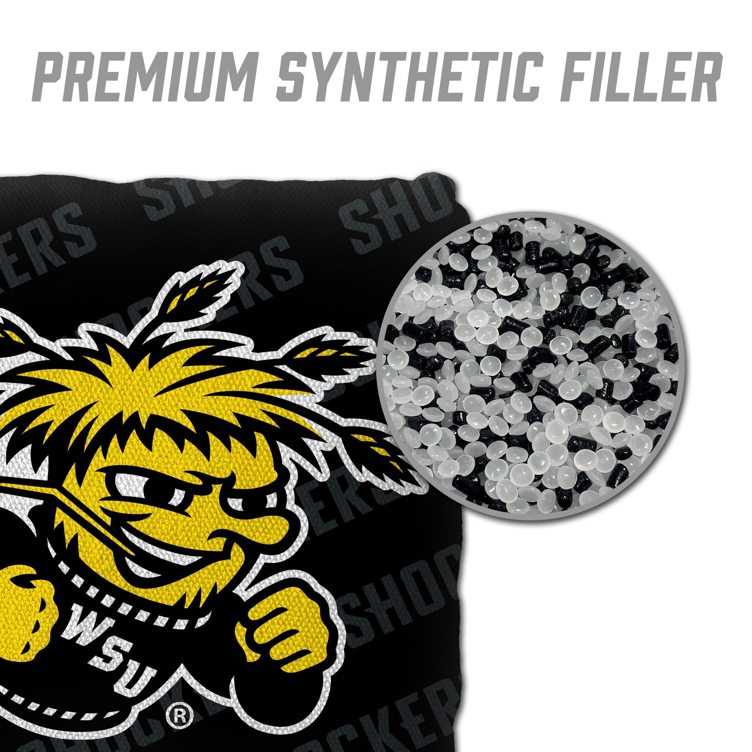 YouTheFan NCAA Wichita State Shockers Cornhole Bags - 4PK - Black - Sports Collectibles, Sports Memorabilia, Sports Fan Shop, Sports Gifts