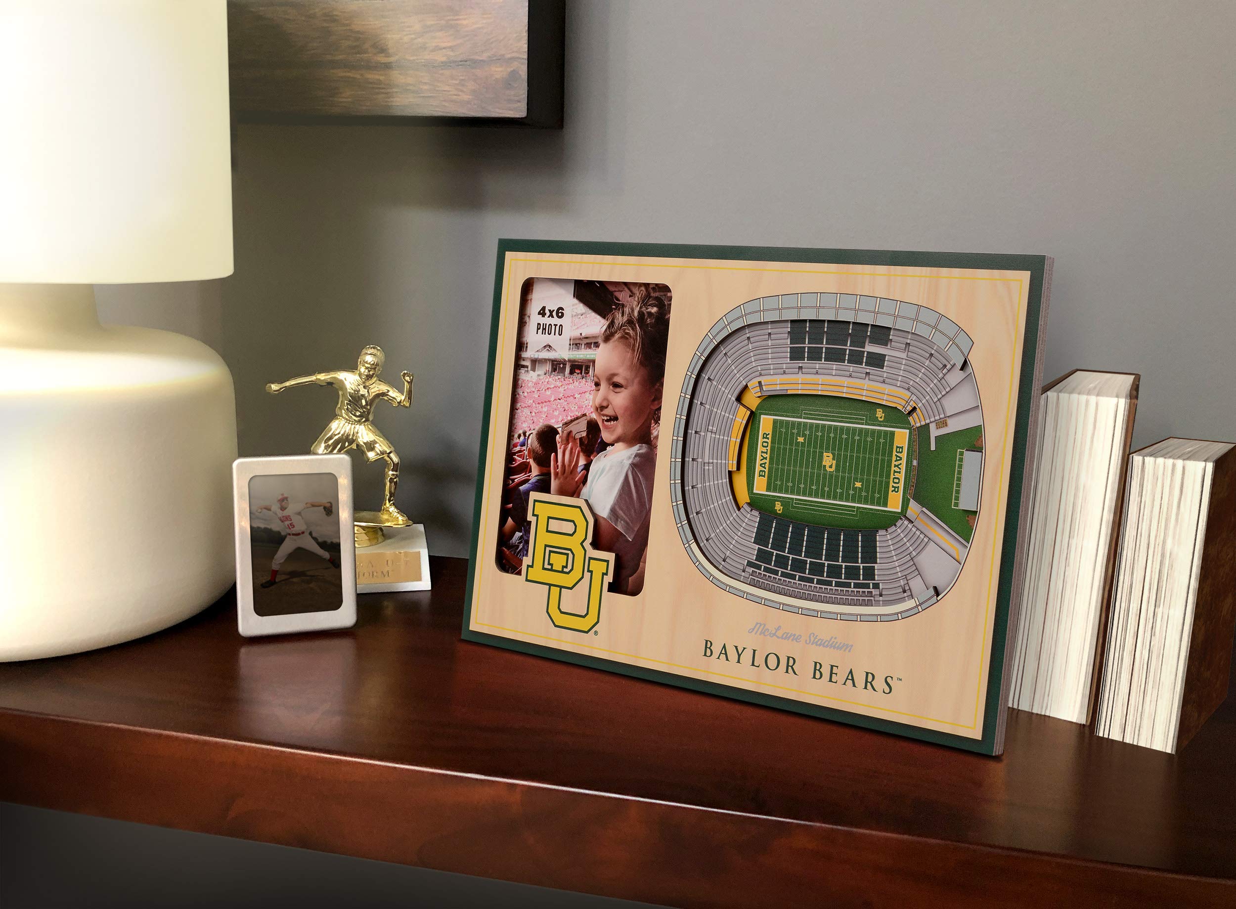 YouTheFan NCAA Baylor Bears 3D StadiumView Picture Frame - McLane Stadium - Sports Collectibles, Sports Memorabilia, Sports Fan Shop, Sports Gifts