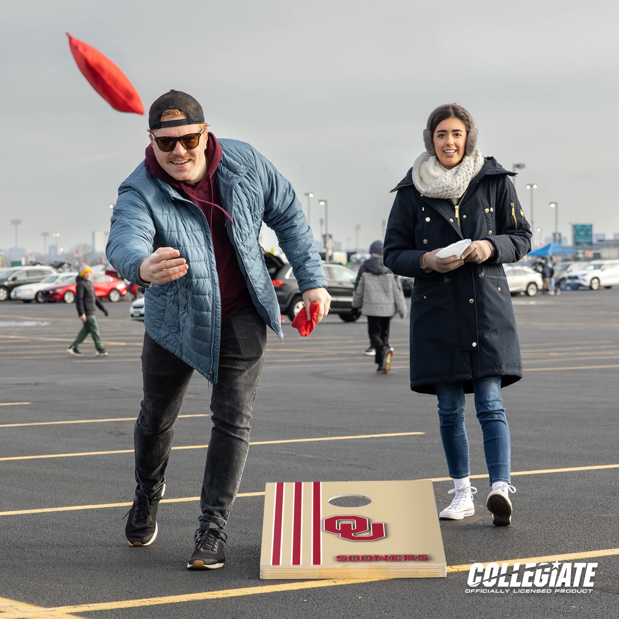 Wild Sports 2' x 3' Set with Direct Print HD Team Graphics – Great Gift for Any NCAA Fan! Bean Bag Toss Family Outdoor Games – Oklahoma Sooners - Sports Collectibles, Sports Memorabilia, Sports Fan Shop, Sports Gifts