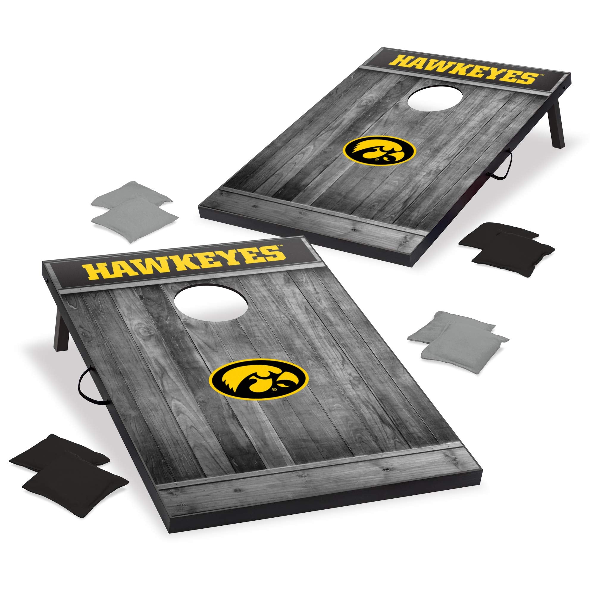 Wild Sports 2'x3' MDF Wood NCAA College Iowa Hawkeyes Cornhole Set - Sports Collectibles, Sports Memorabilia, Sports Fan Shop, Sports Gifts